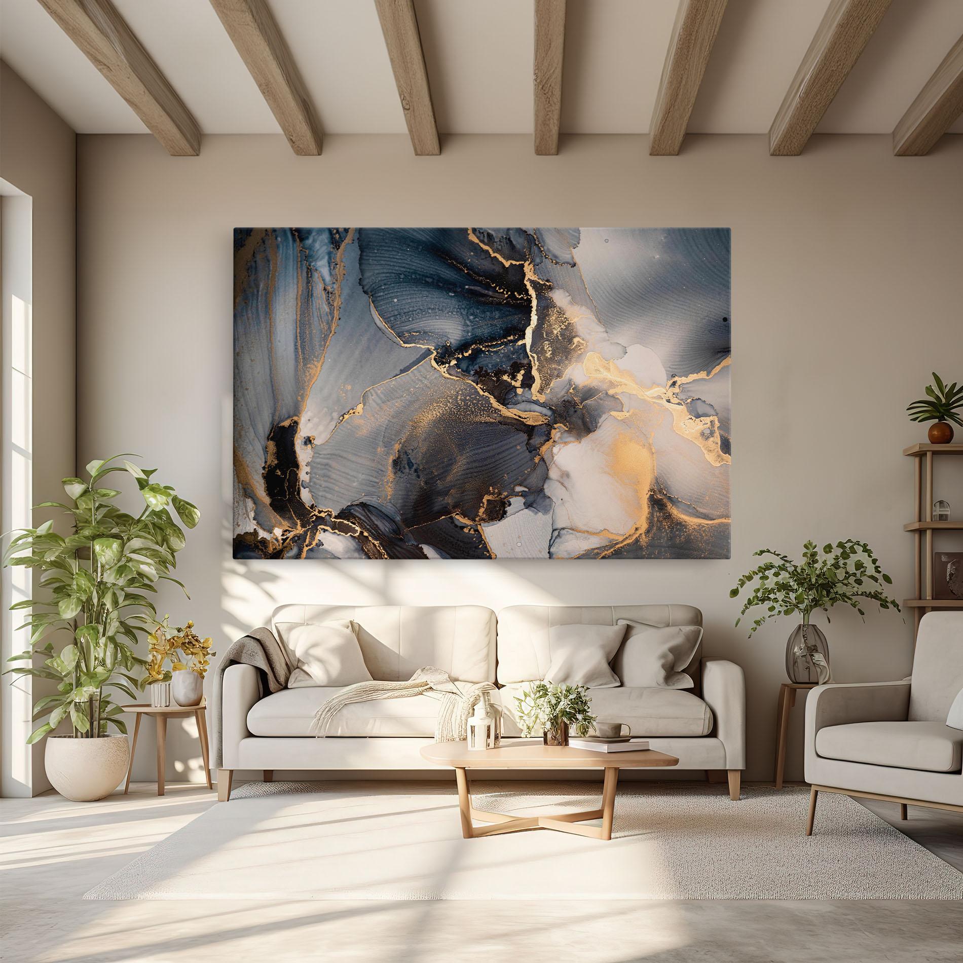 Obraz na Płótnie Golden Abstract Marble mockup 6