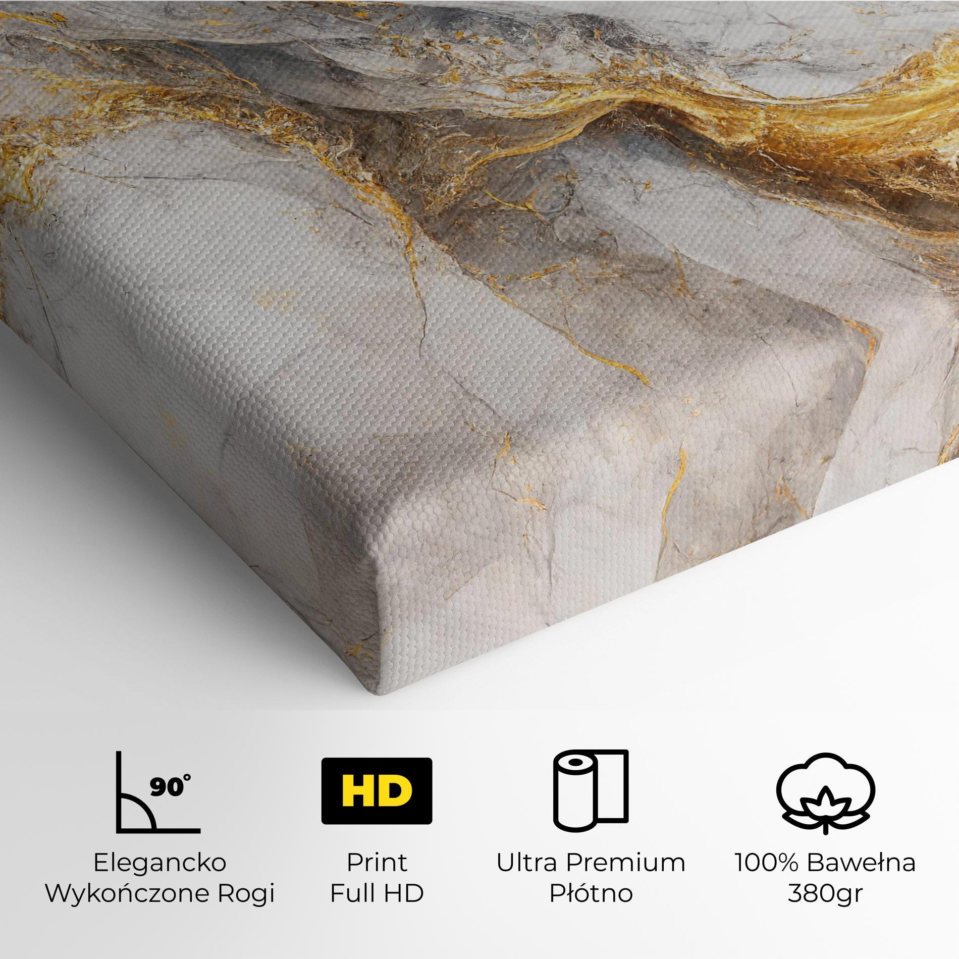Obraz na Płótnie Gold Liquid Grey Marble mockup 4