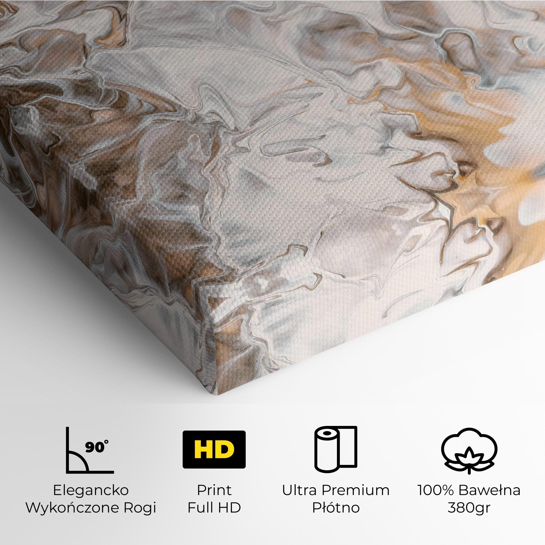 Obraz na Płótnie White Gold Abstract mockup 4