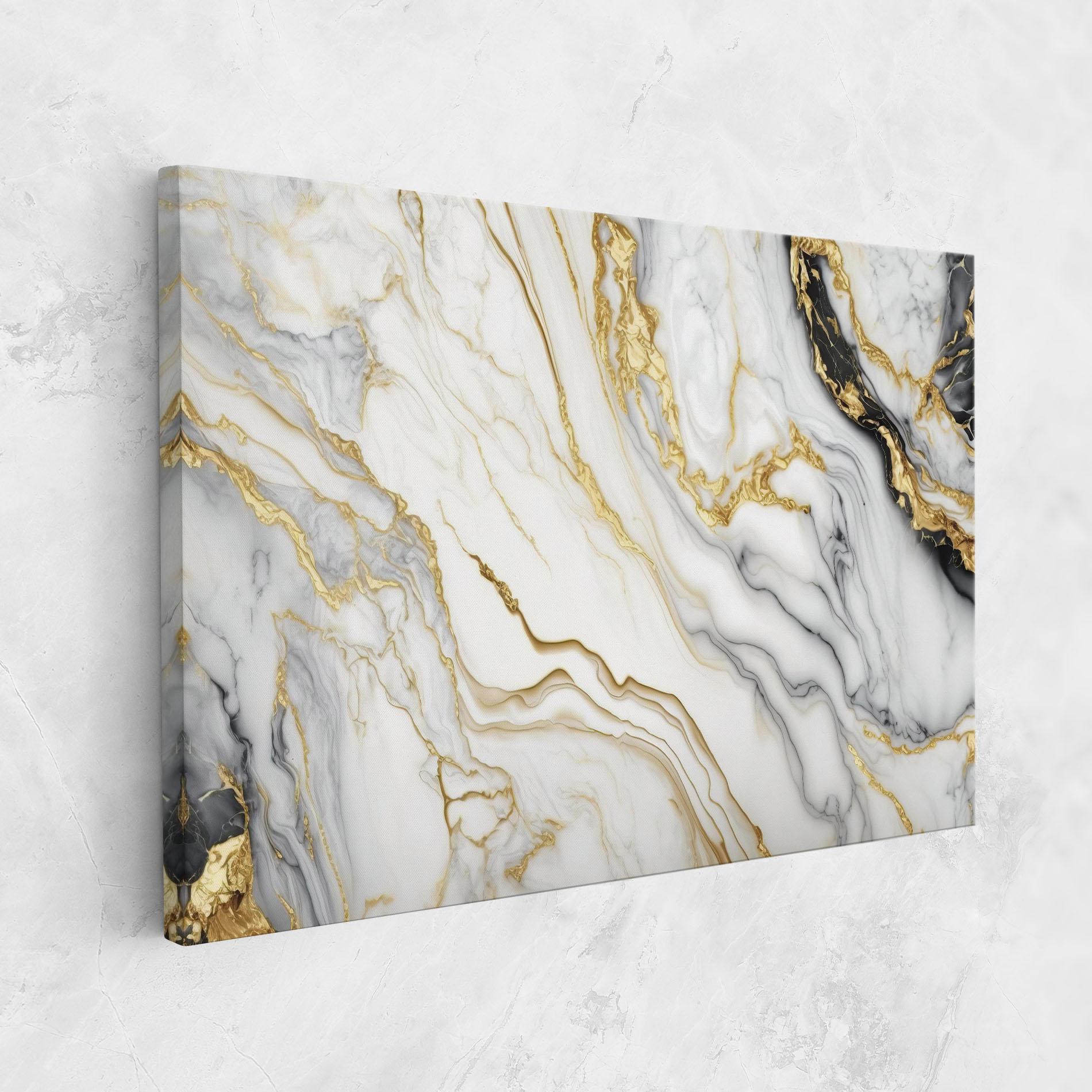 Obraz na Płótnie White Golden Marble mockup 1