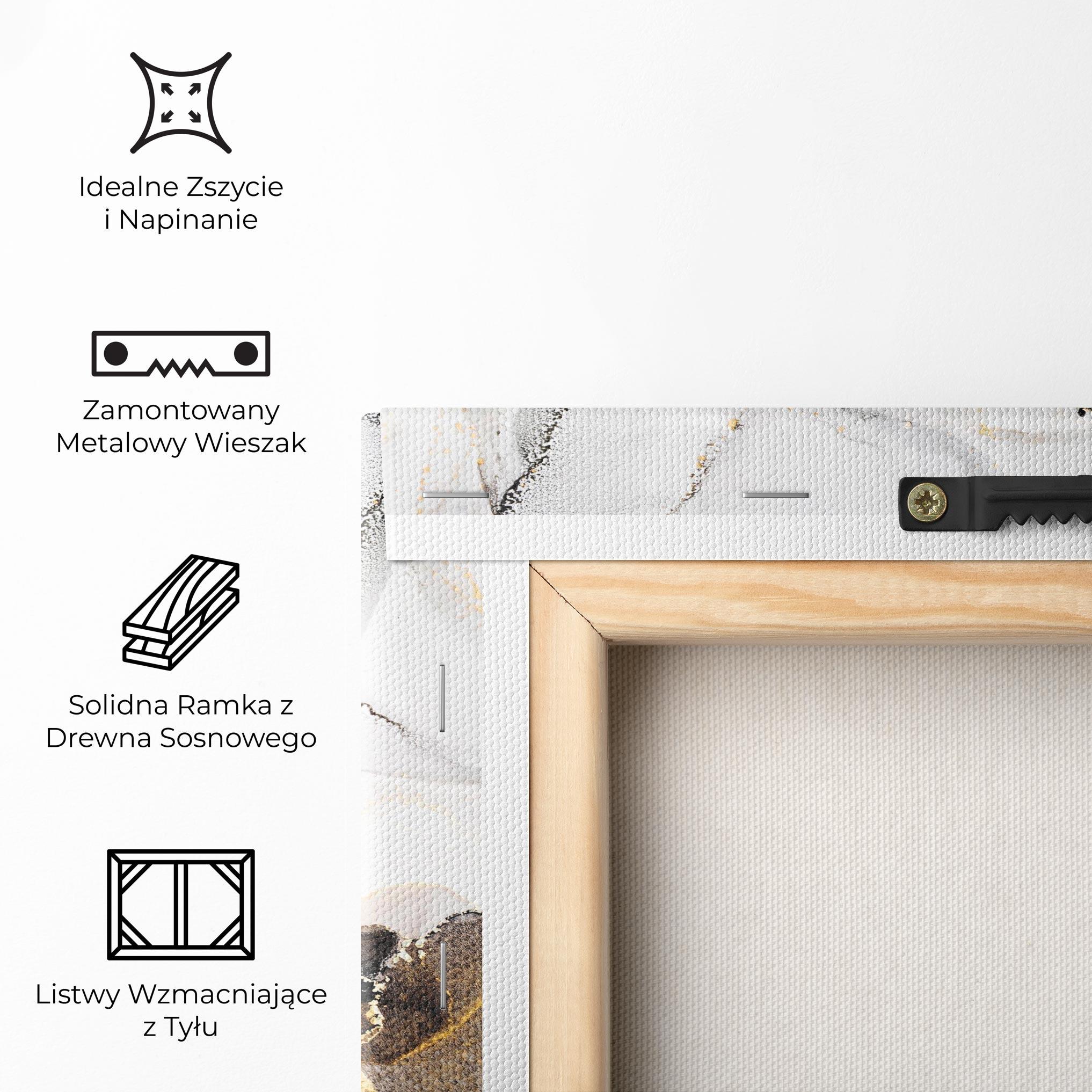 Obraz na Płótnie Golden Marble Shades mockup 5