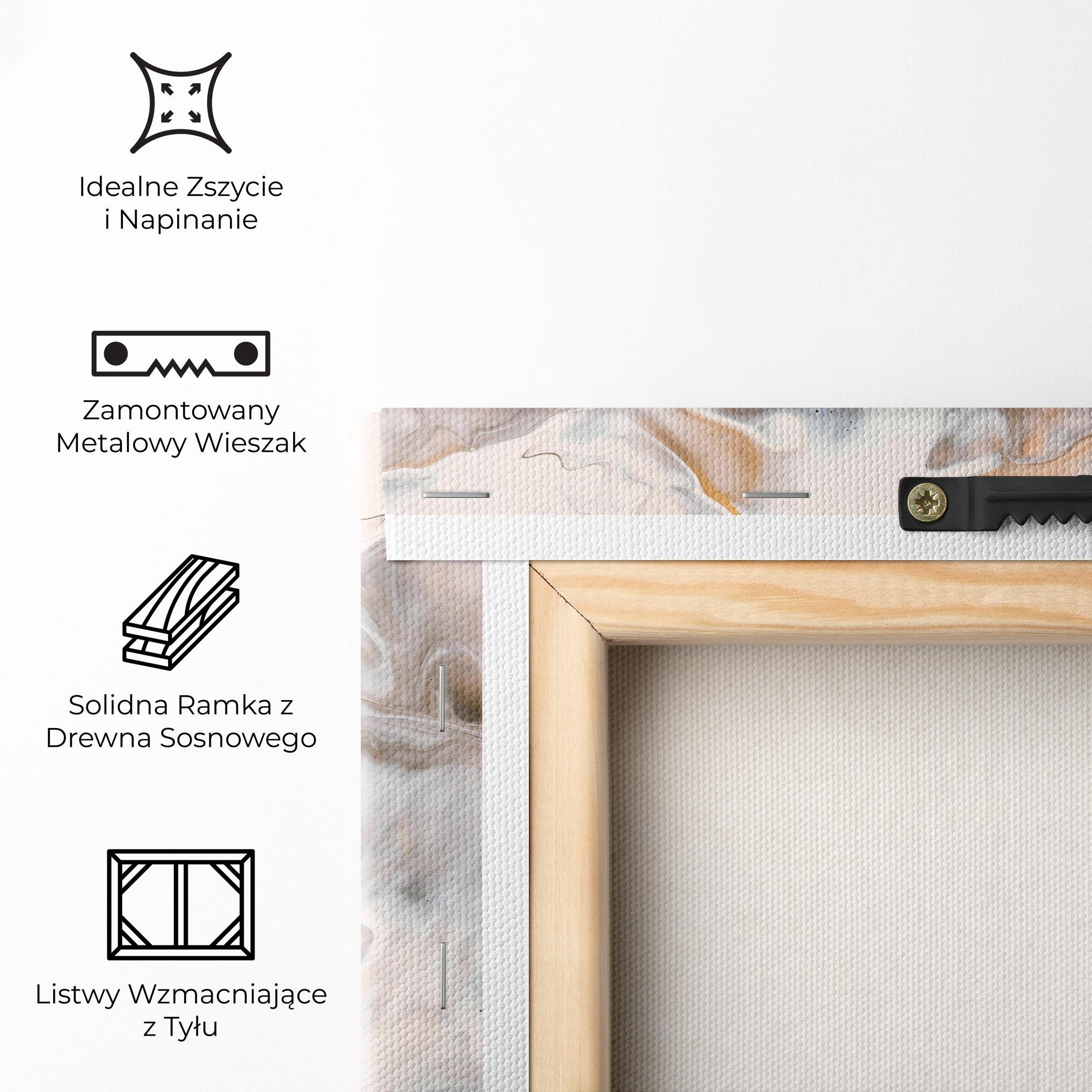 Obraz na Płótnie White Gold Abstract mockup 5