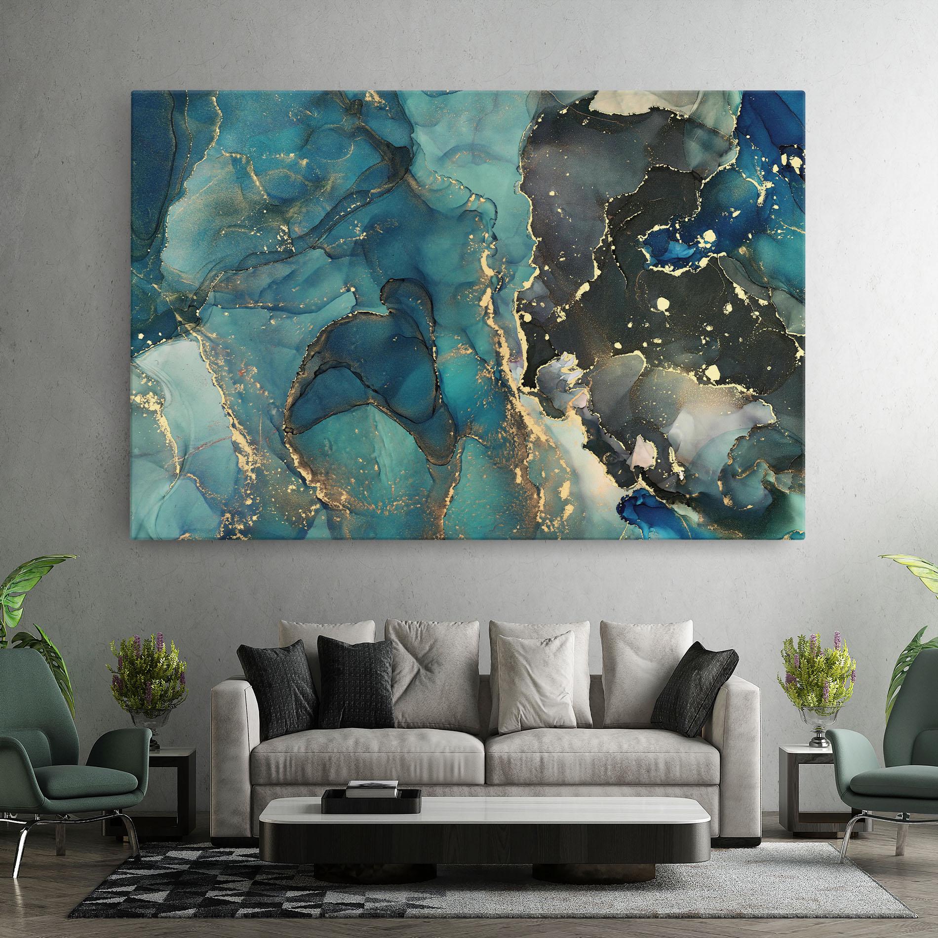 Obraz na Płótnie Blue Marble mockup 7