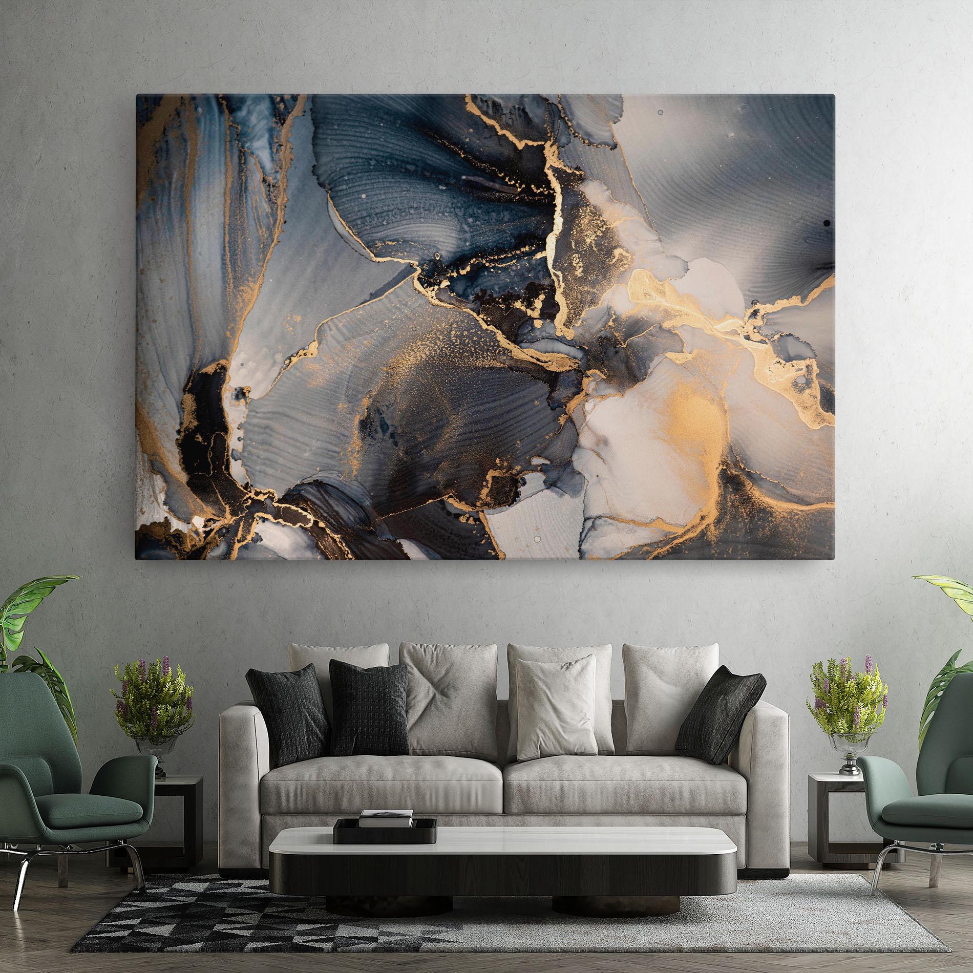 Obraz na Płótnie Golden Abstract Marble mockup 7