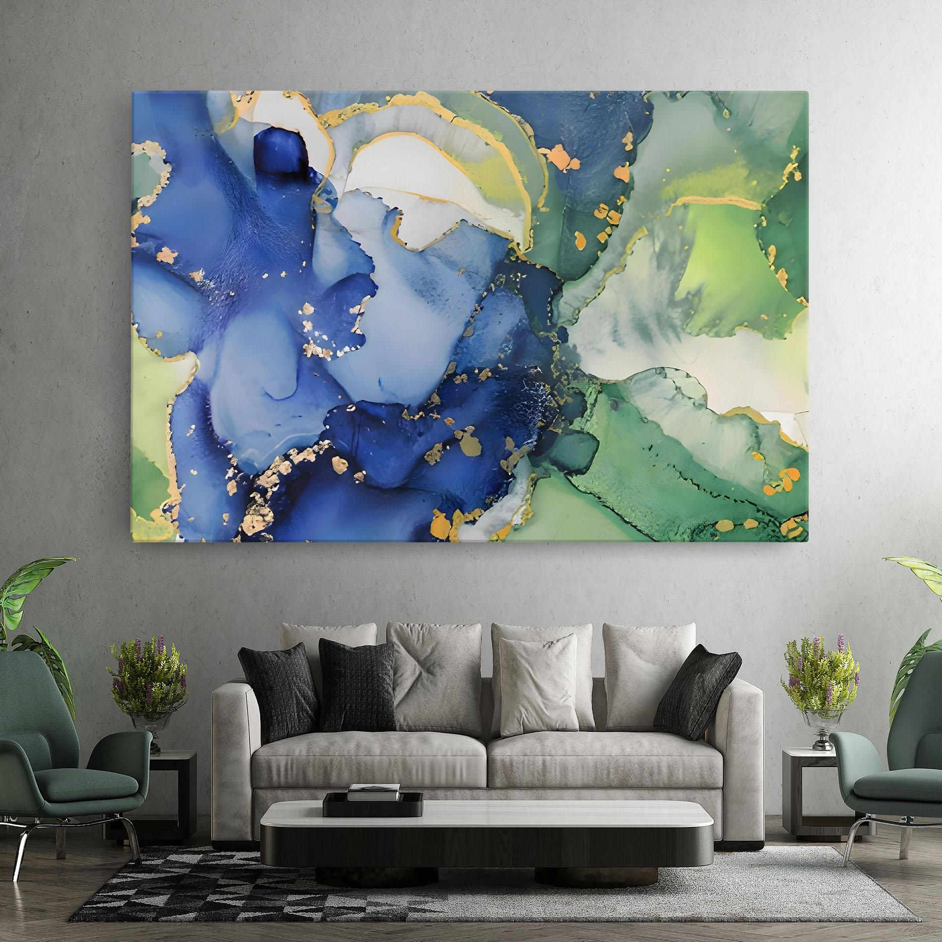 Obraz na Płótnie Green Paint Marble mockup 7