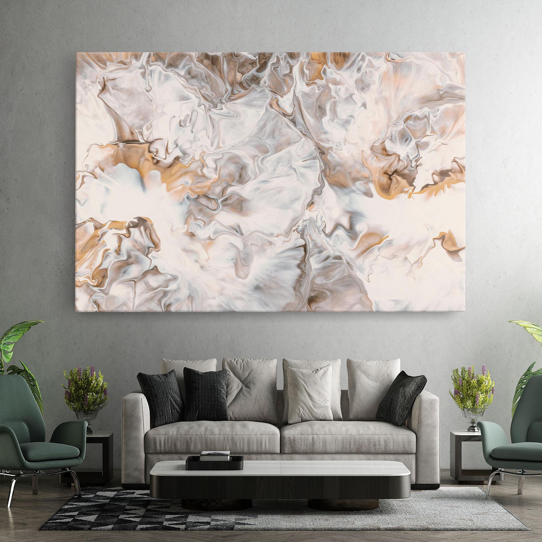 Obraz na Płótnie White Gold Abstract mockup 7