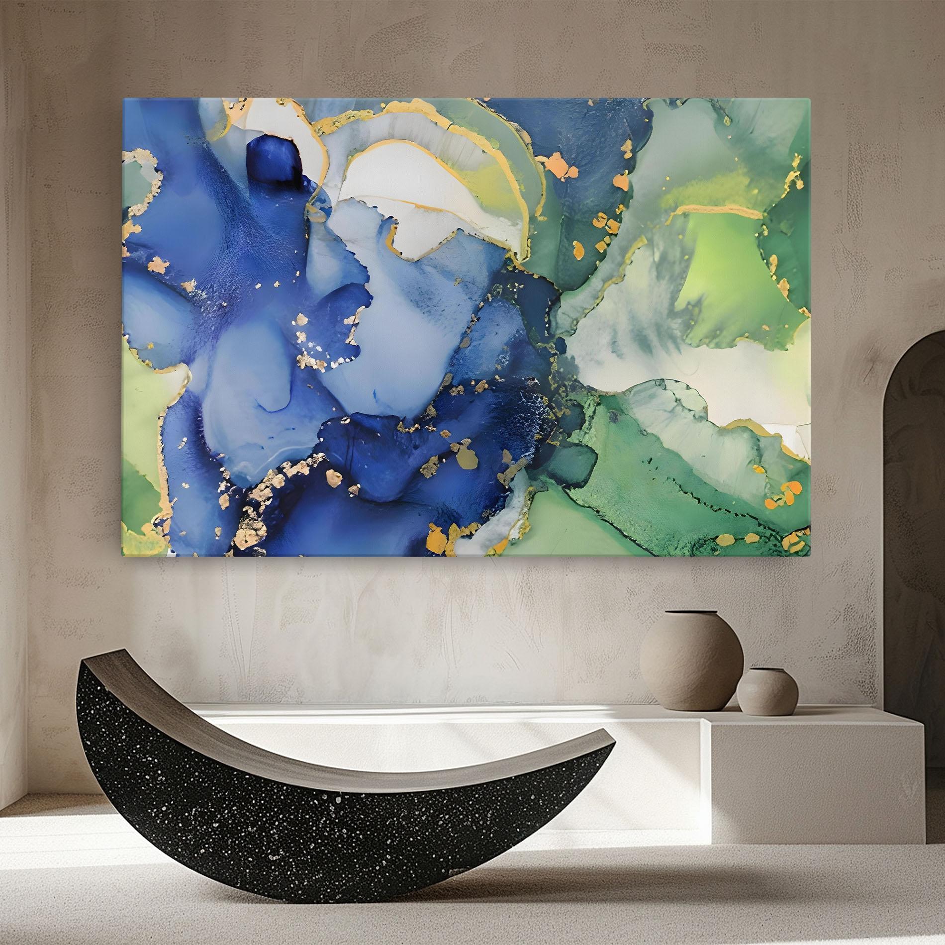 Obraz na Płótnie Green Paint Marble mockup 8