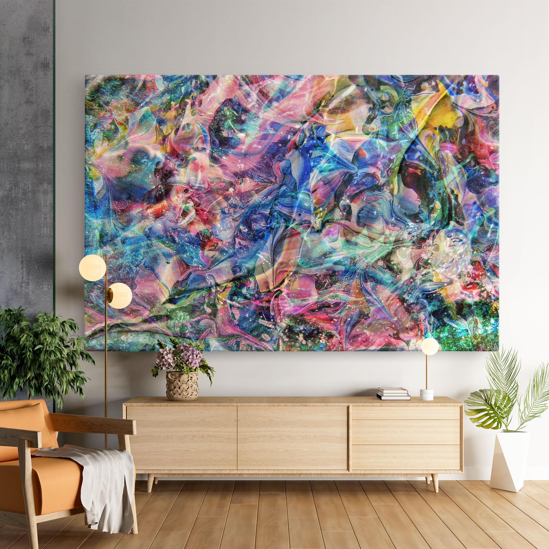 Obraz na Płótnie Abstract Colourful Glass mockup 9