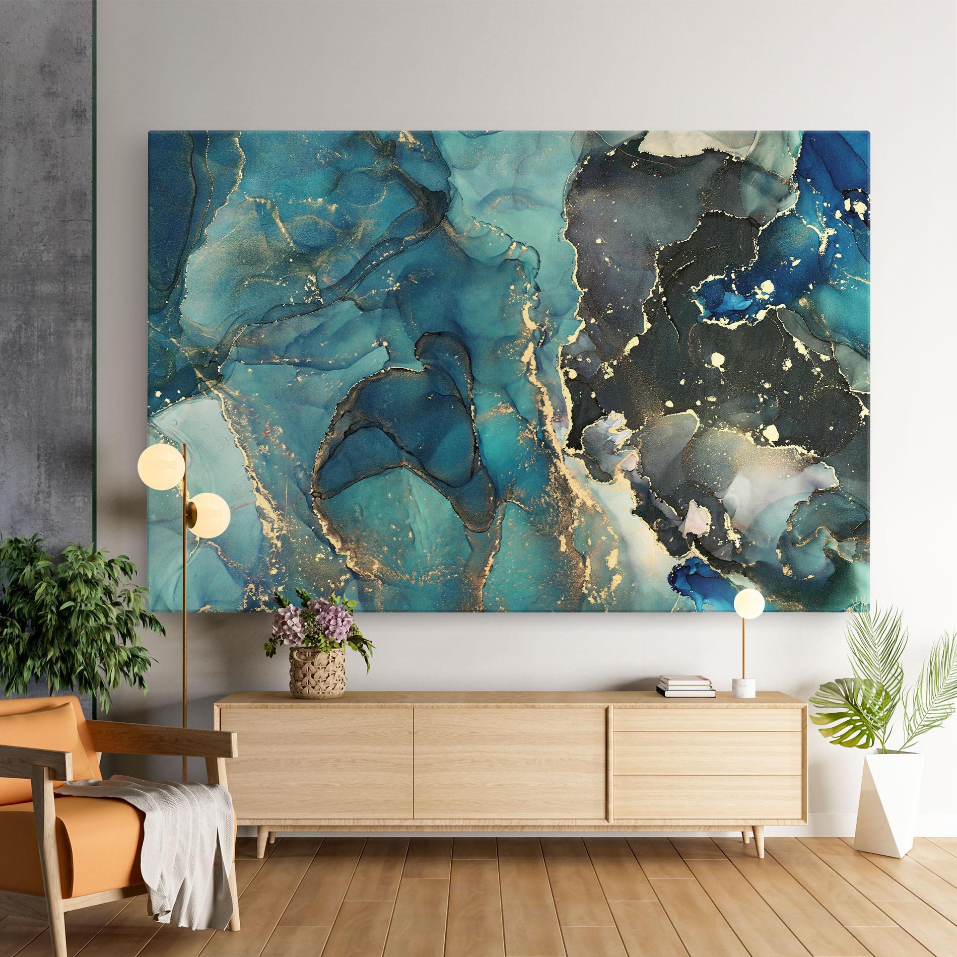 Obraz na Płótnie Blue Marble mockup 9