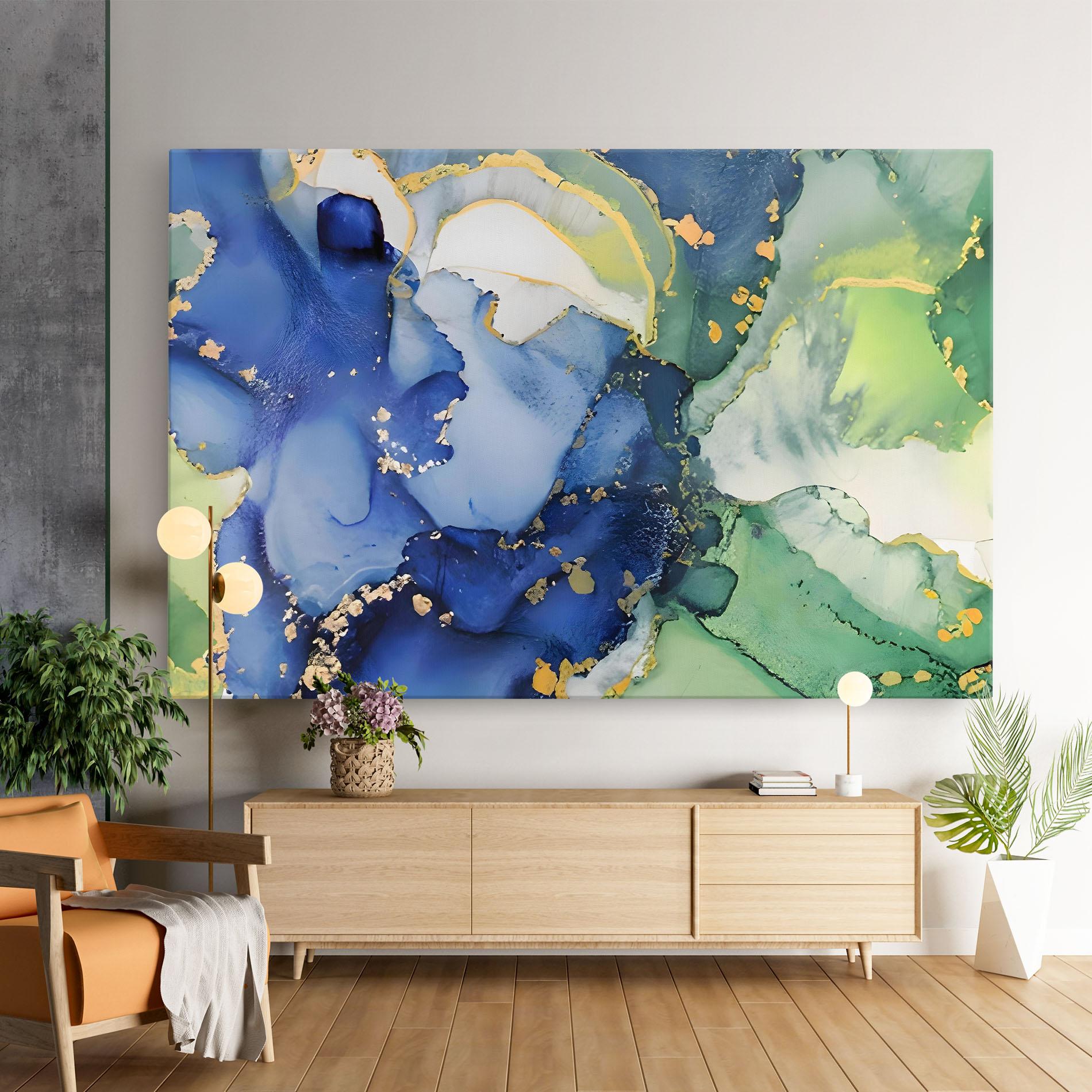 Obraz na Płótnie Green Paint Marble mockup 9