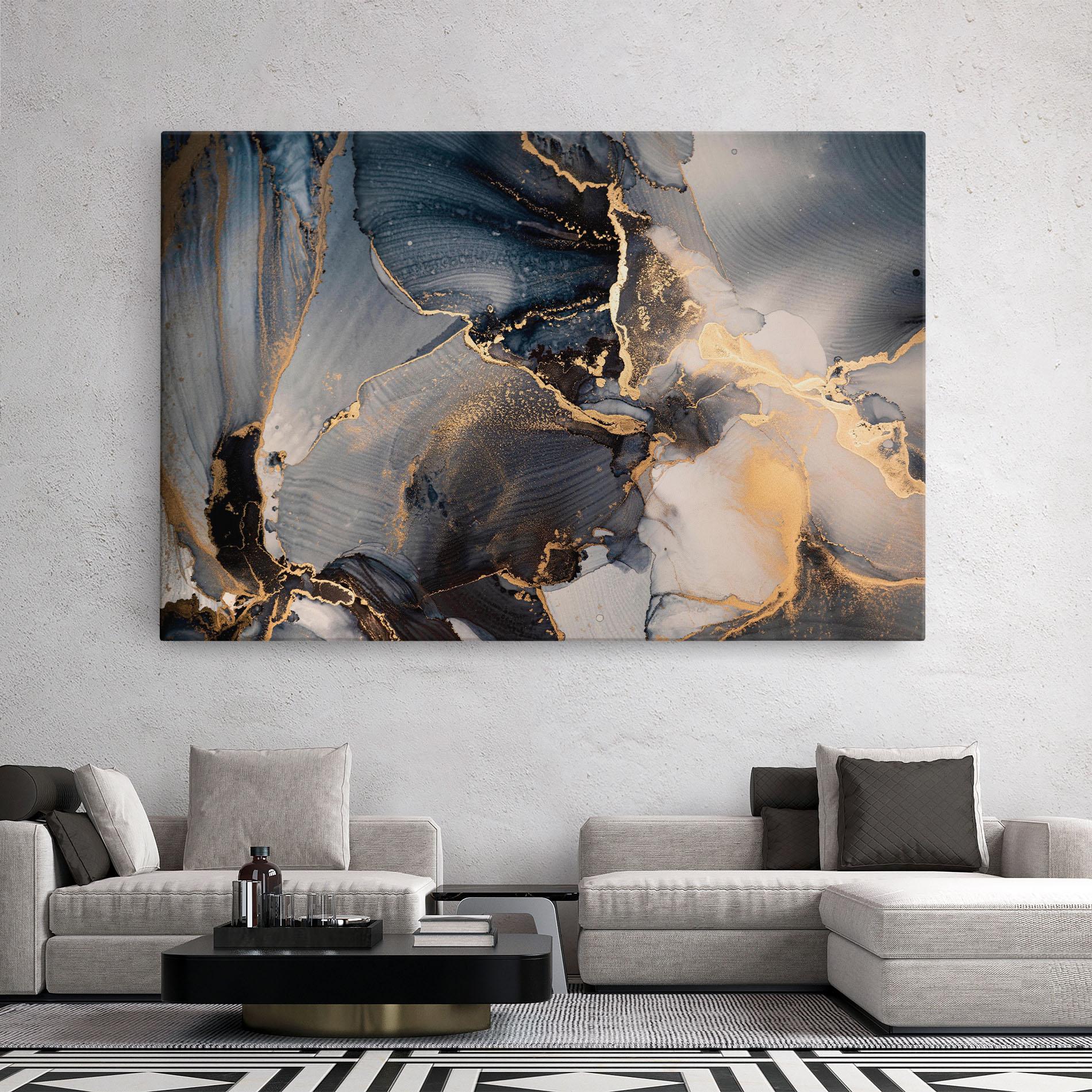 Obraz na Płótnie Golden Abstract Marble mockup 2