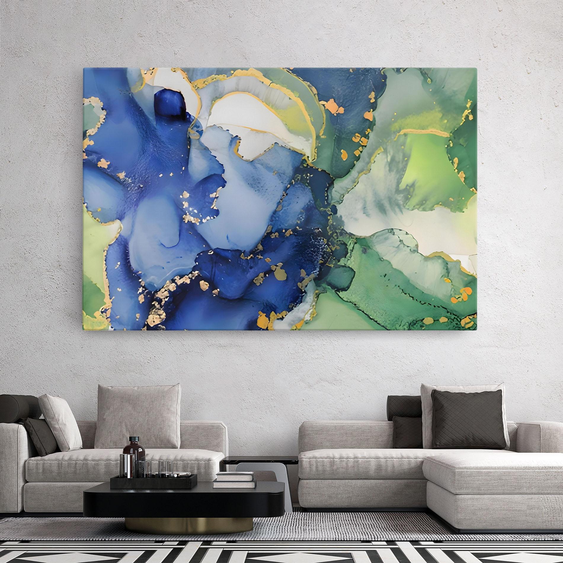 Obraz na Płótnie Green Paint Marble mockup 2