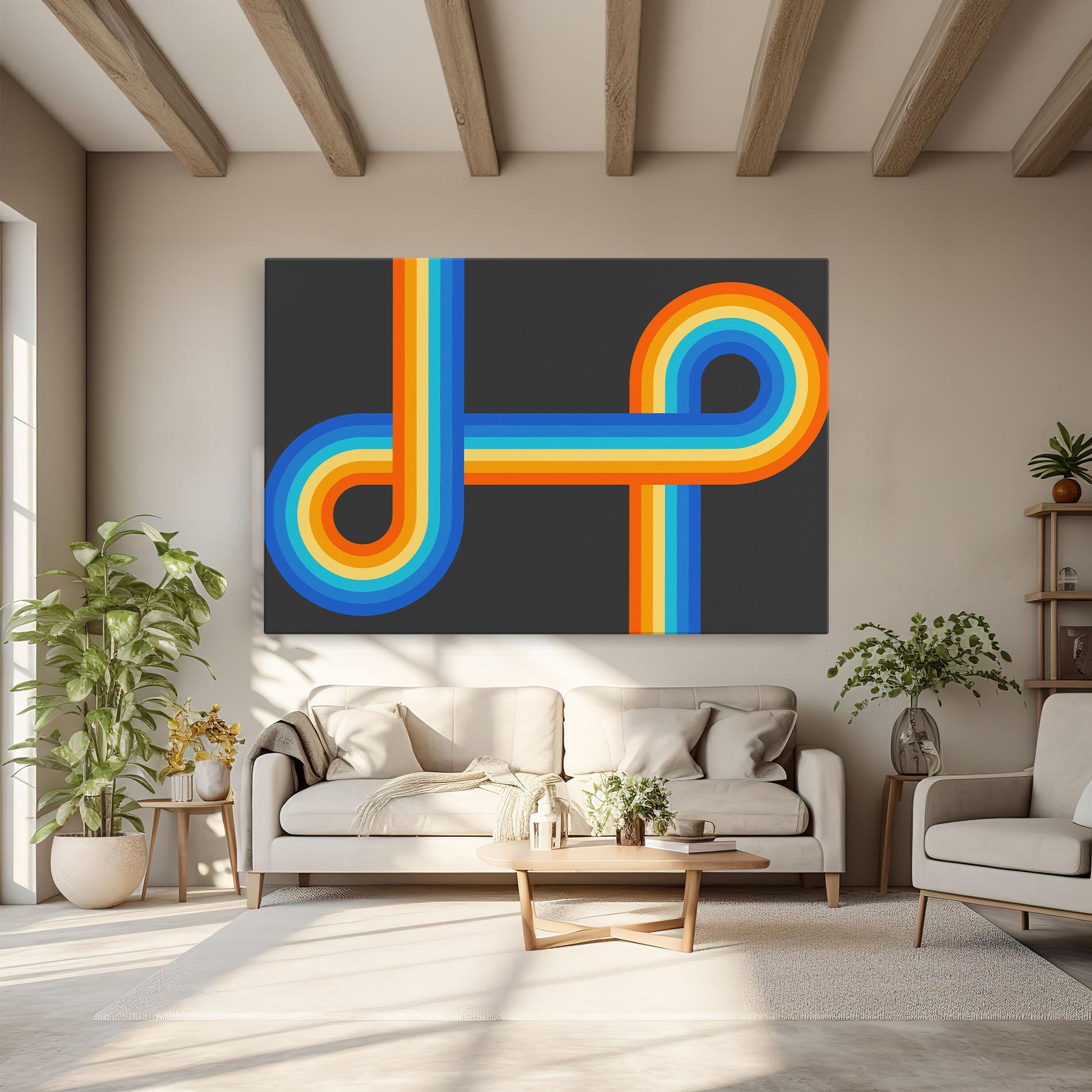 Obraz na Płótnie Vintage Ranbow mockup 6