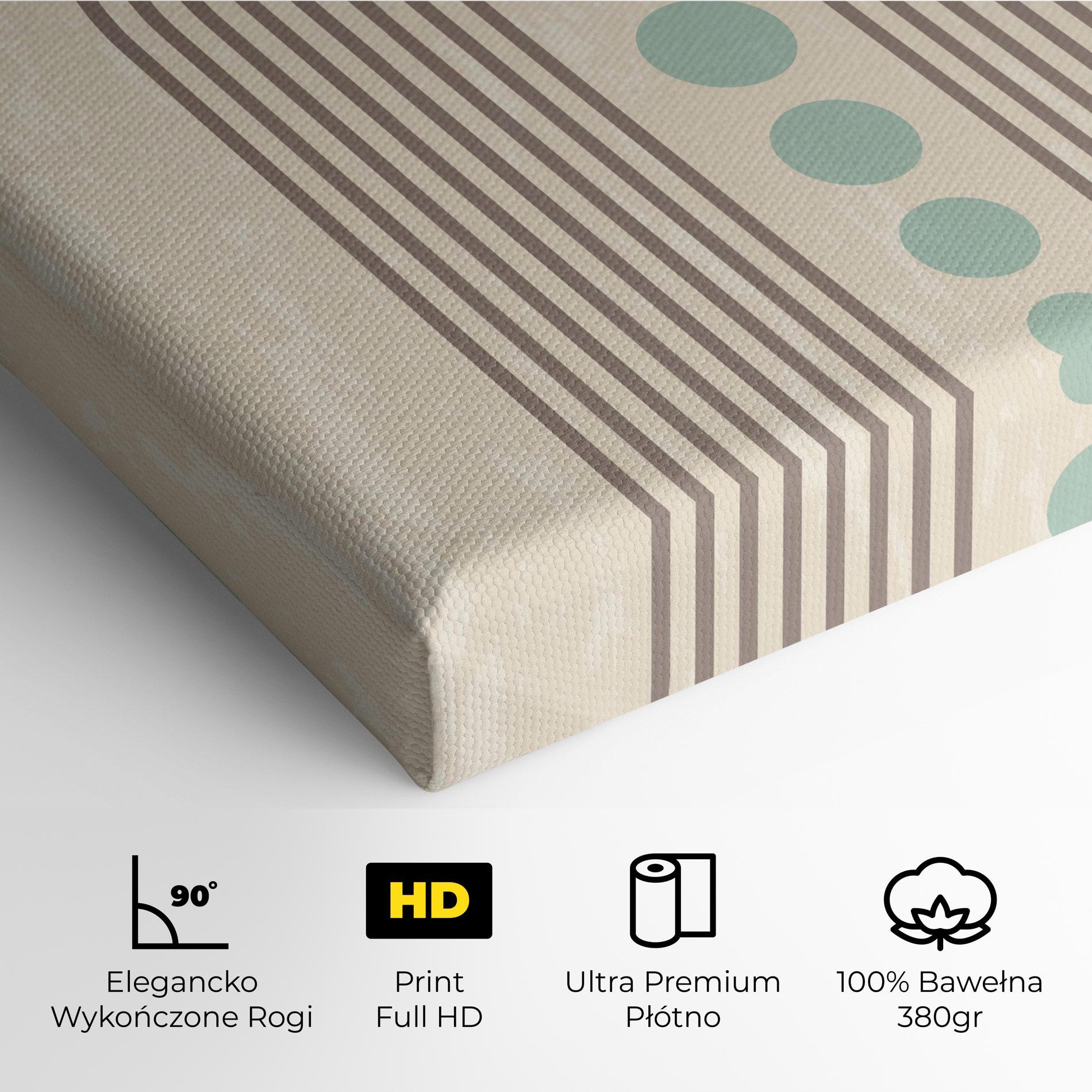 Obraz na Płótnie Cream Blue Circles mockup 4