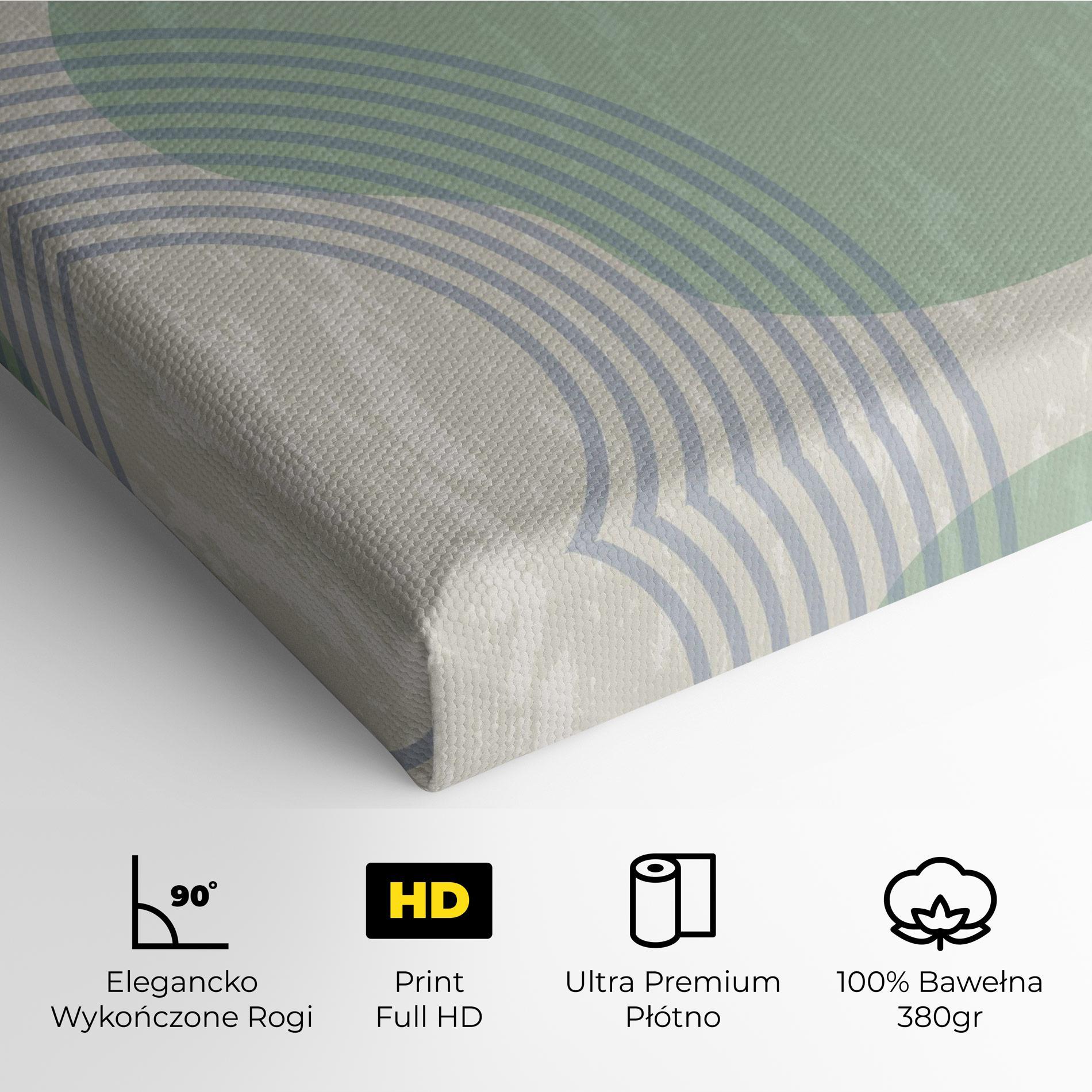 Obraz na Płótnie Green Pink Shapes mockup 4