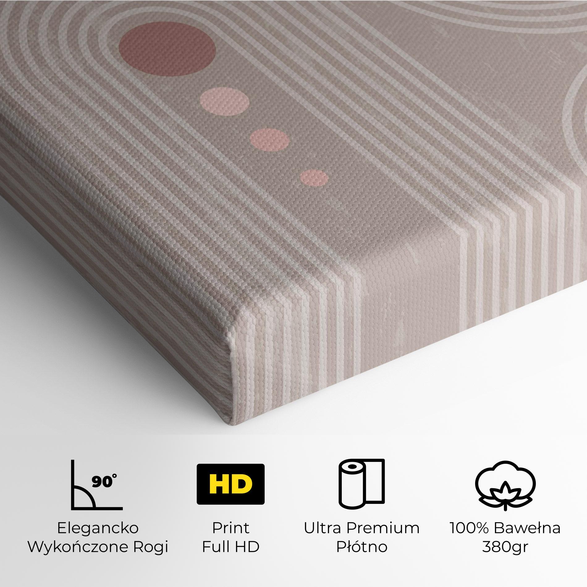 Obraz na Płótnie Pink Circle On Cream mockup 4