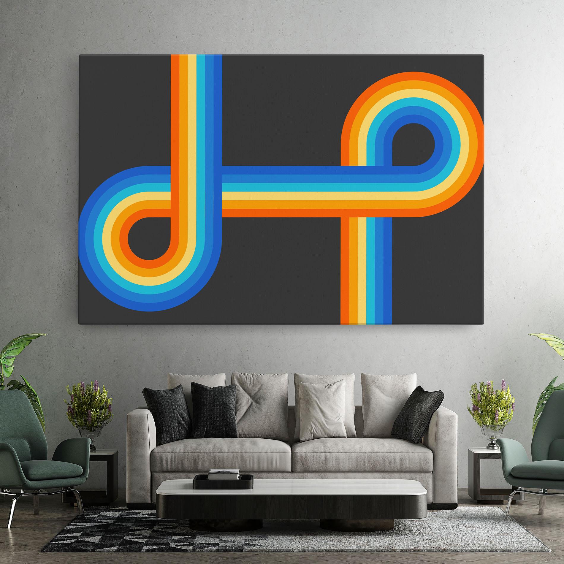 Obraz na Płótnie Vintage Ranbow mockup 7