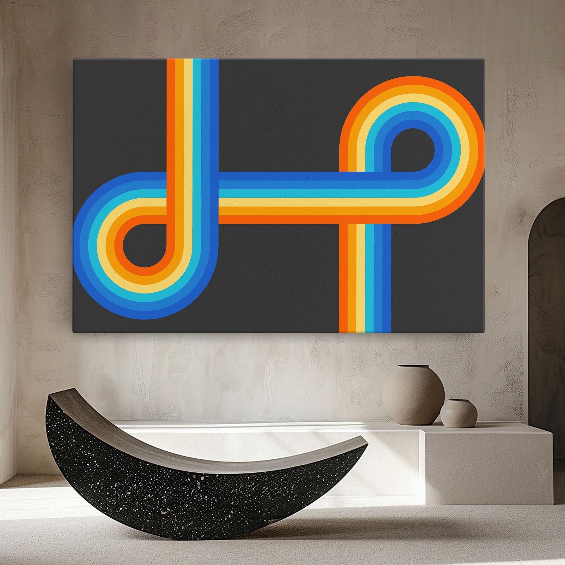 Obraz na Płótnie Vintage Ranbow mockup 8