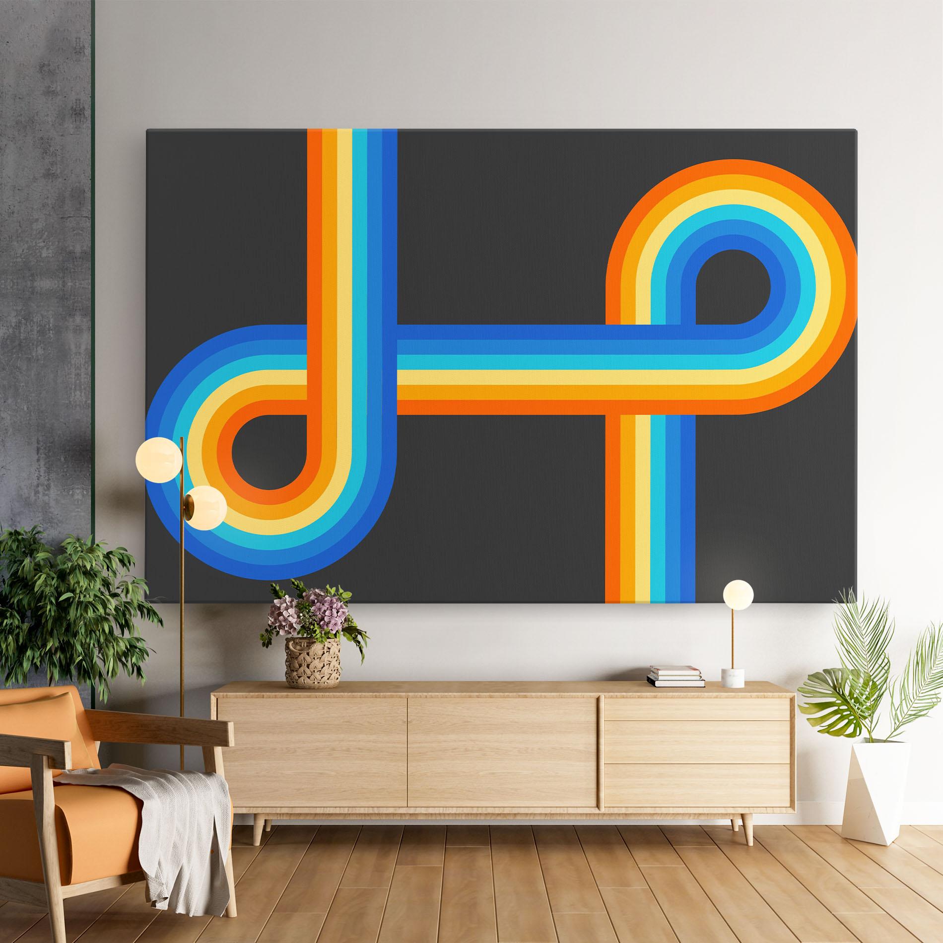 Obraz na Płótnie Vintage Ranbow mockup 9