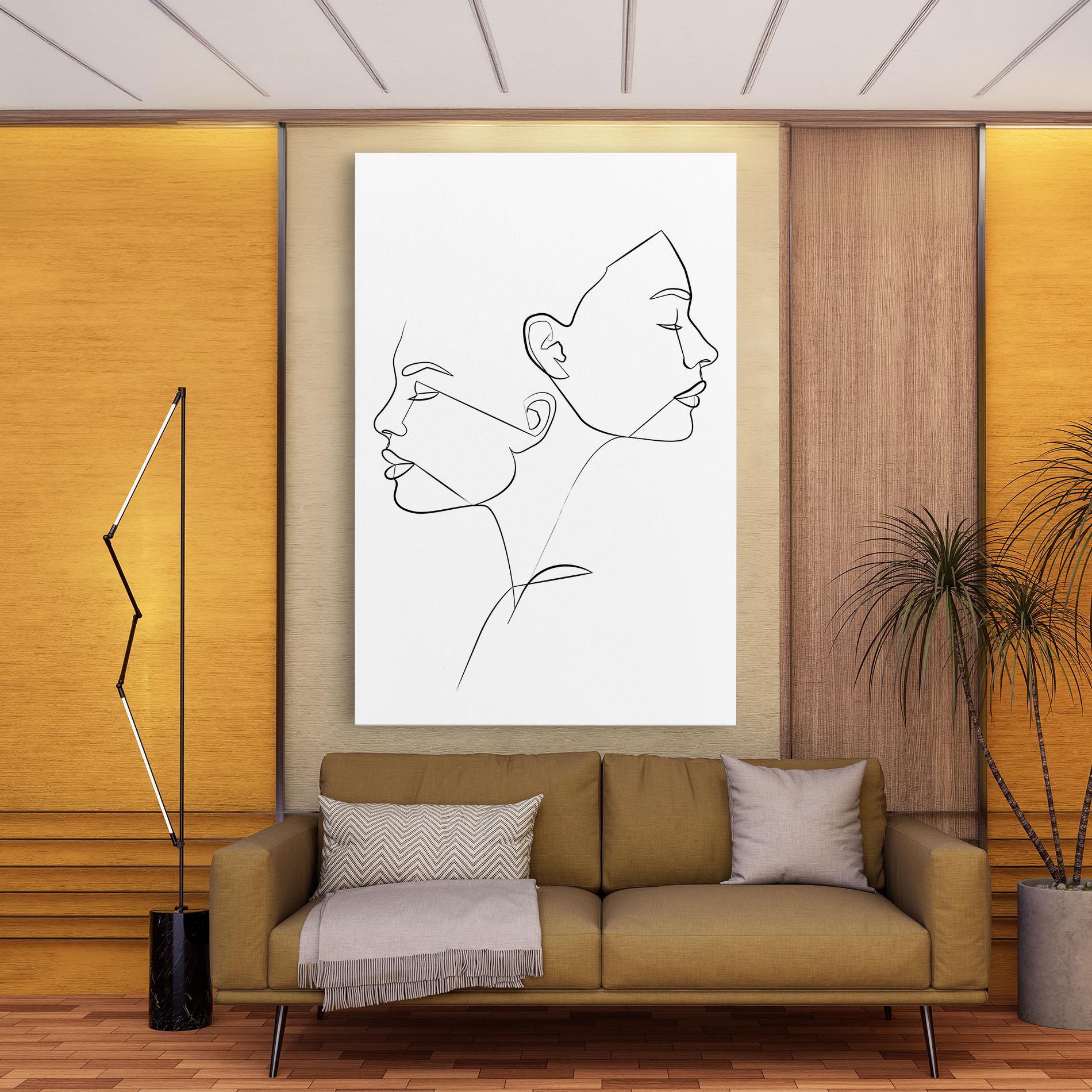 Obraz na Płótnie Female Black Line mockup 9