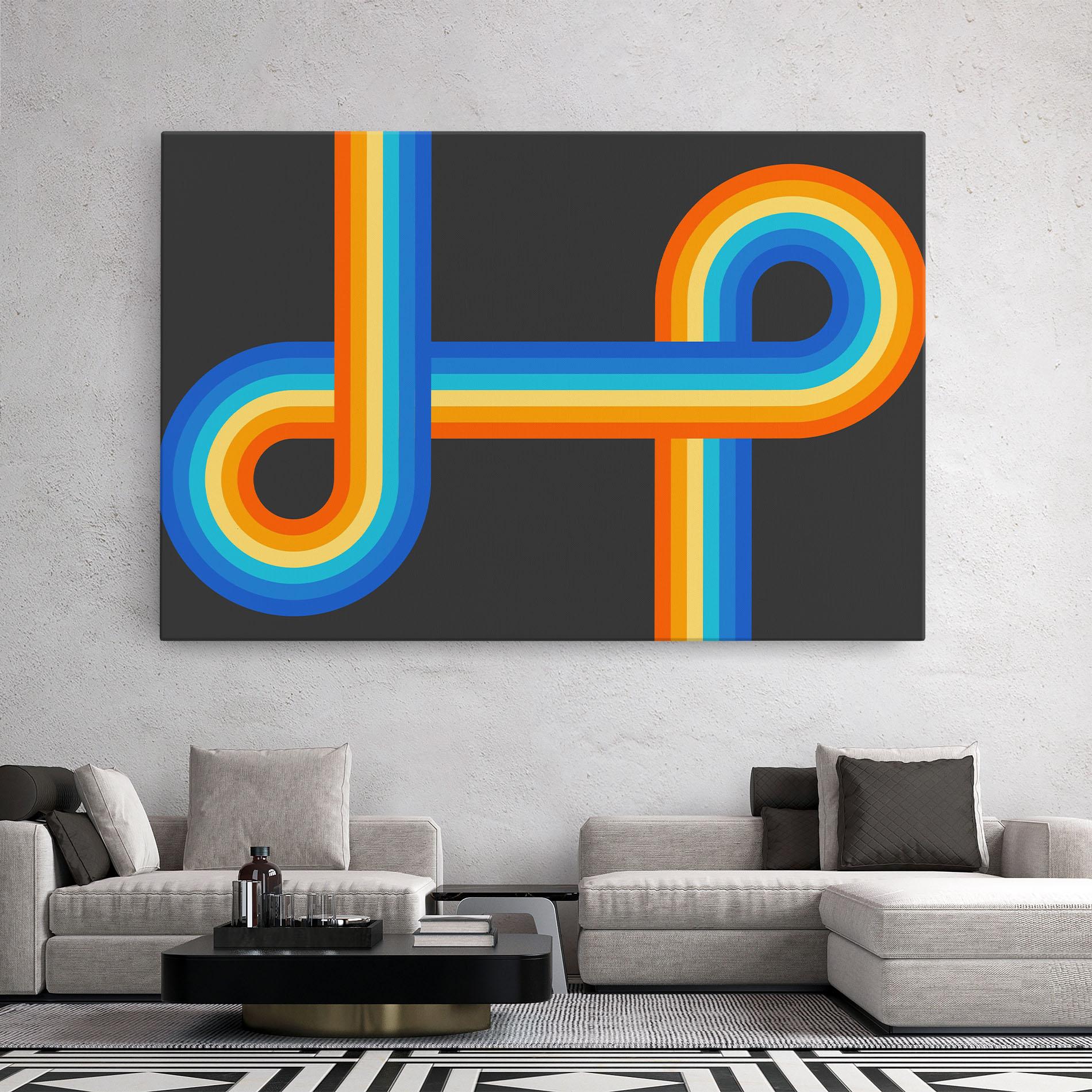 Obraz na Płótnie Vintage Ranbow mockup 2