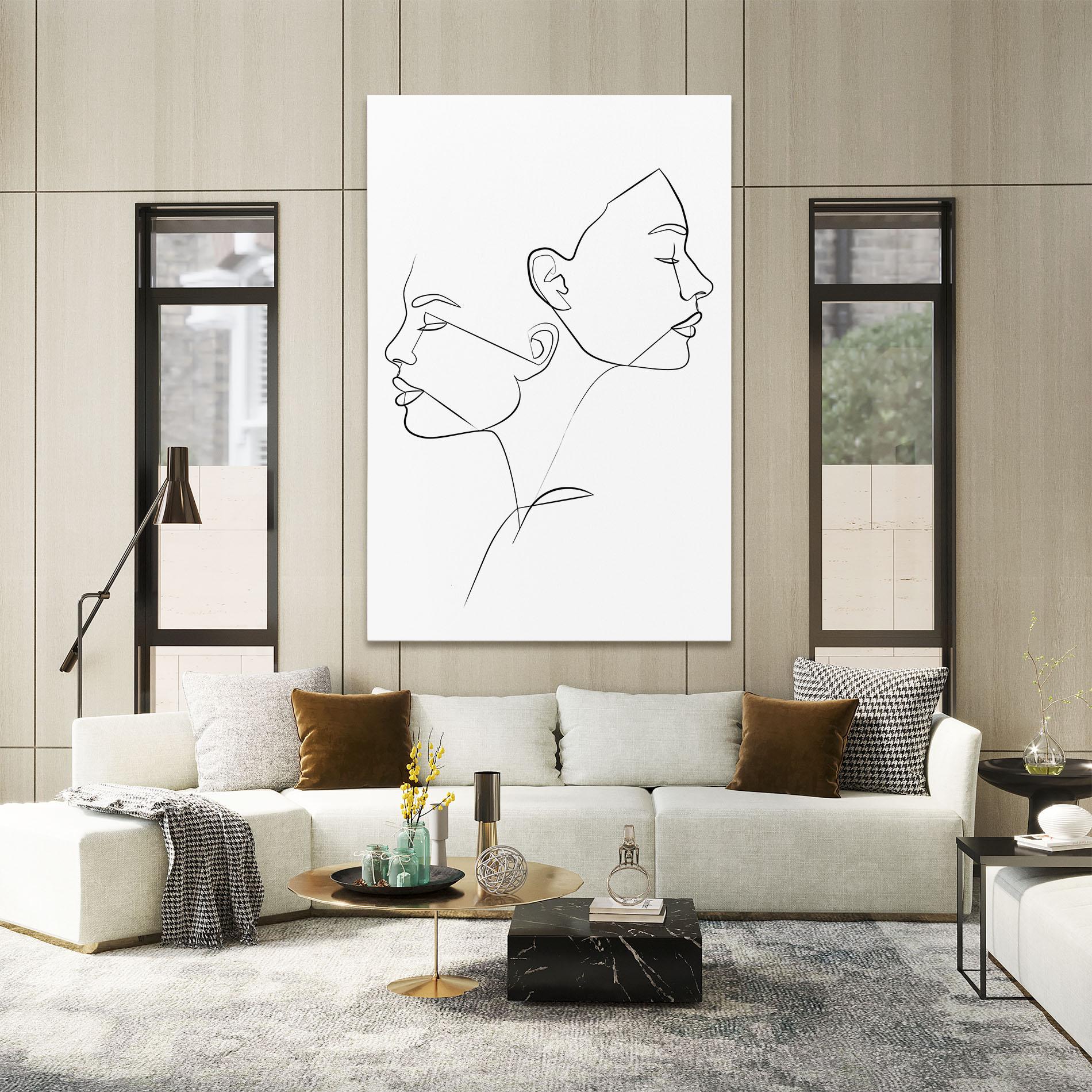 Obraz na Płótnie Female Black Line mockup 2