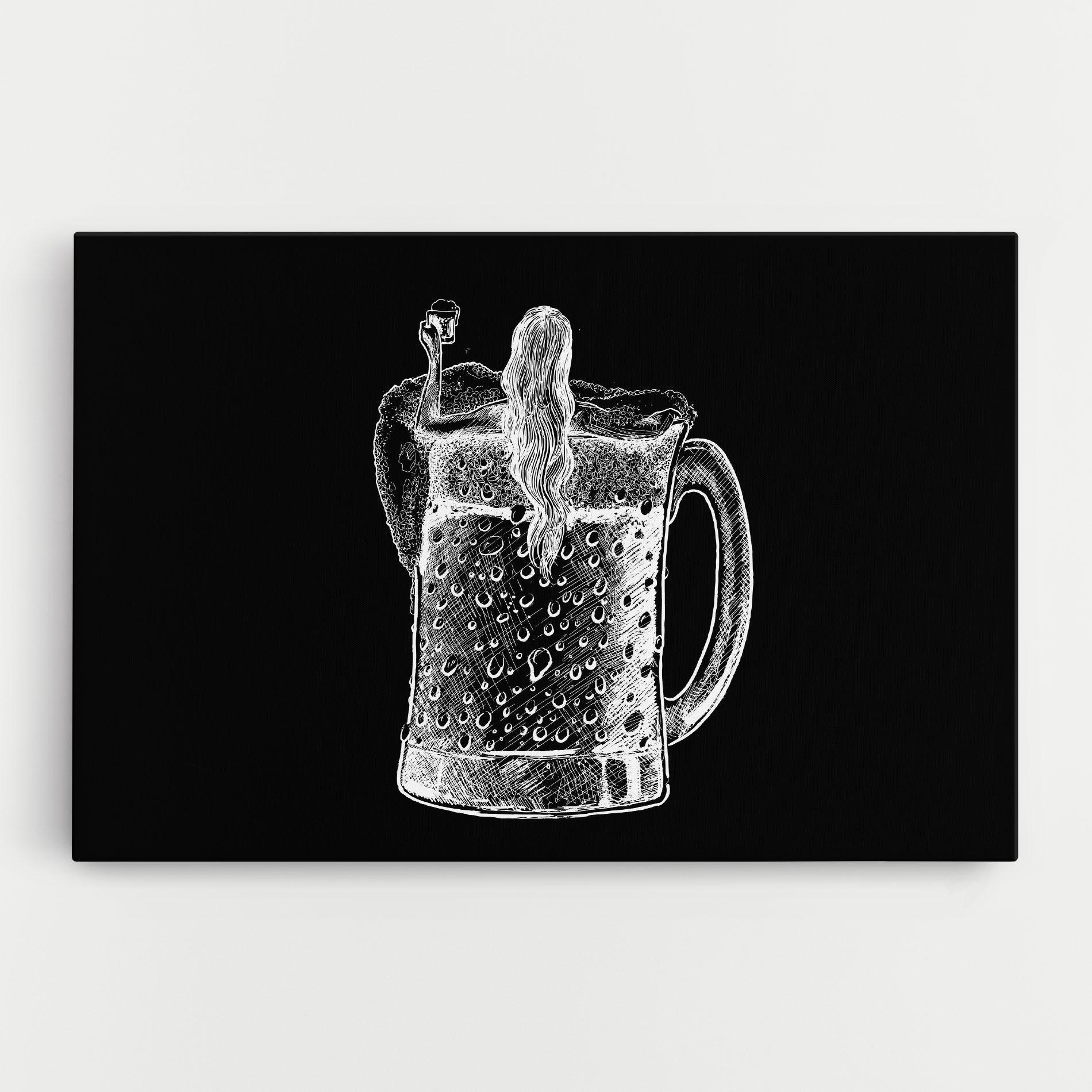 Obraz na Płótnie Beer Woman mockup 0