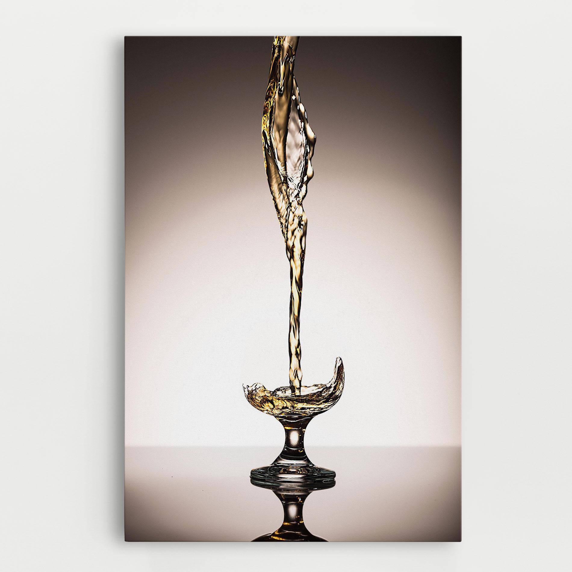 Obraz na Płótnie White Wine Splash mockup 0