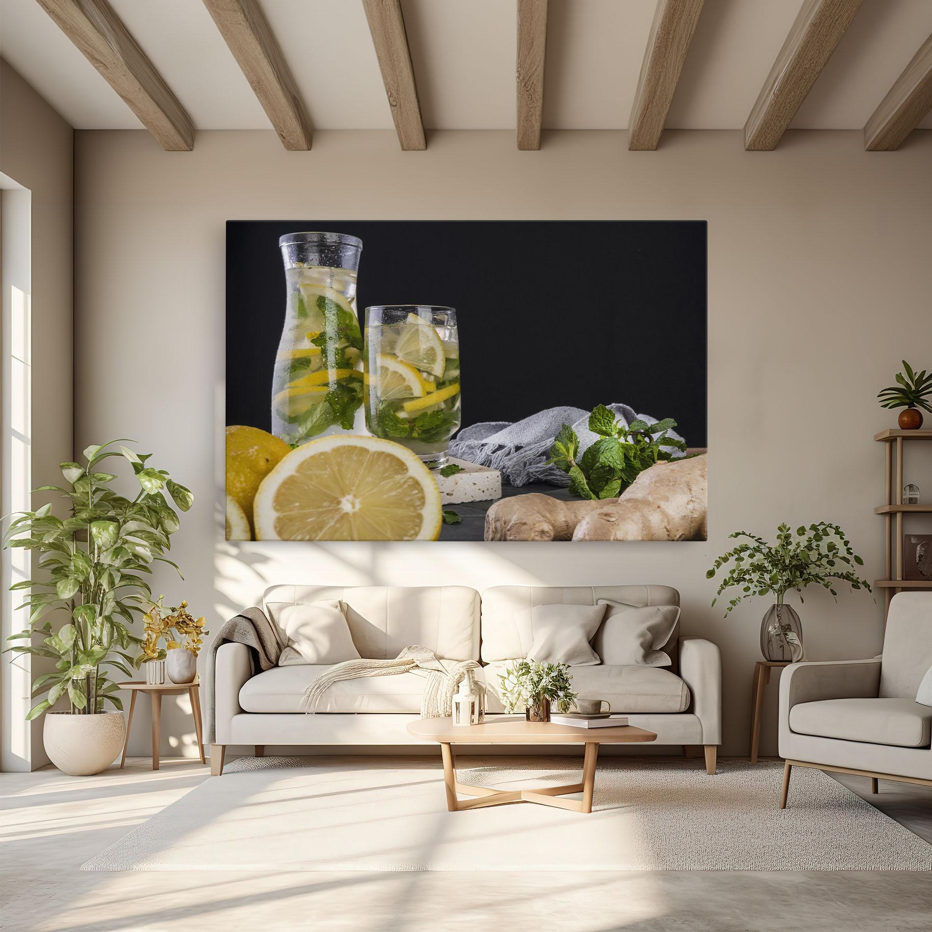 Obraz na Płótnie Ginger Lemonade mockup 6