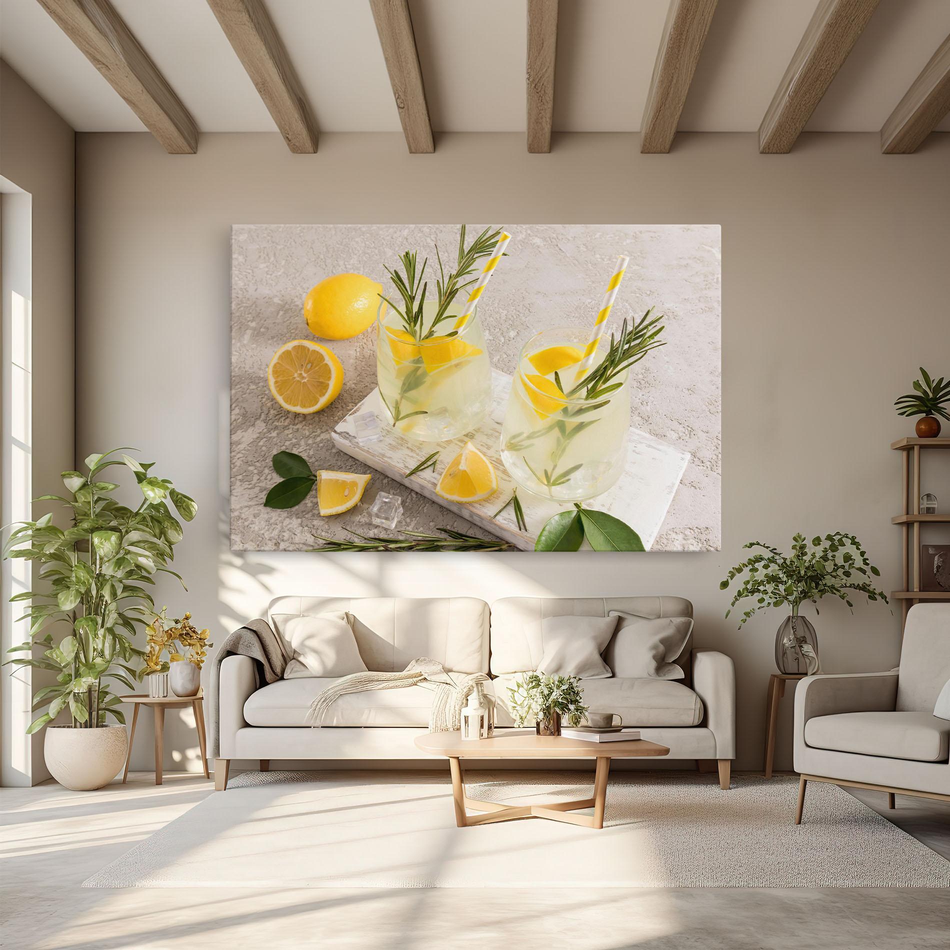 Obraz na Płótnie Homemade Rosemary Drink mockup 6