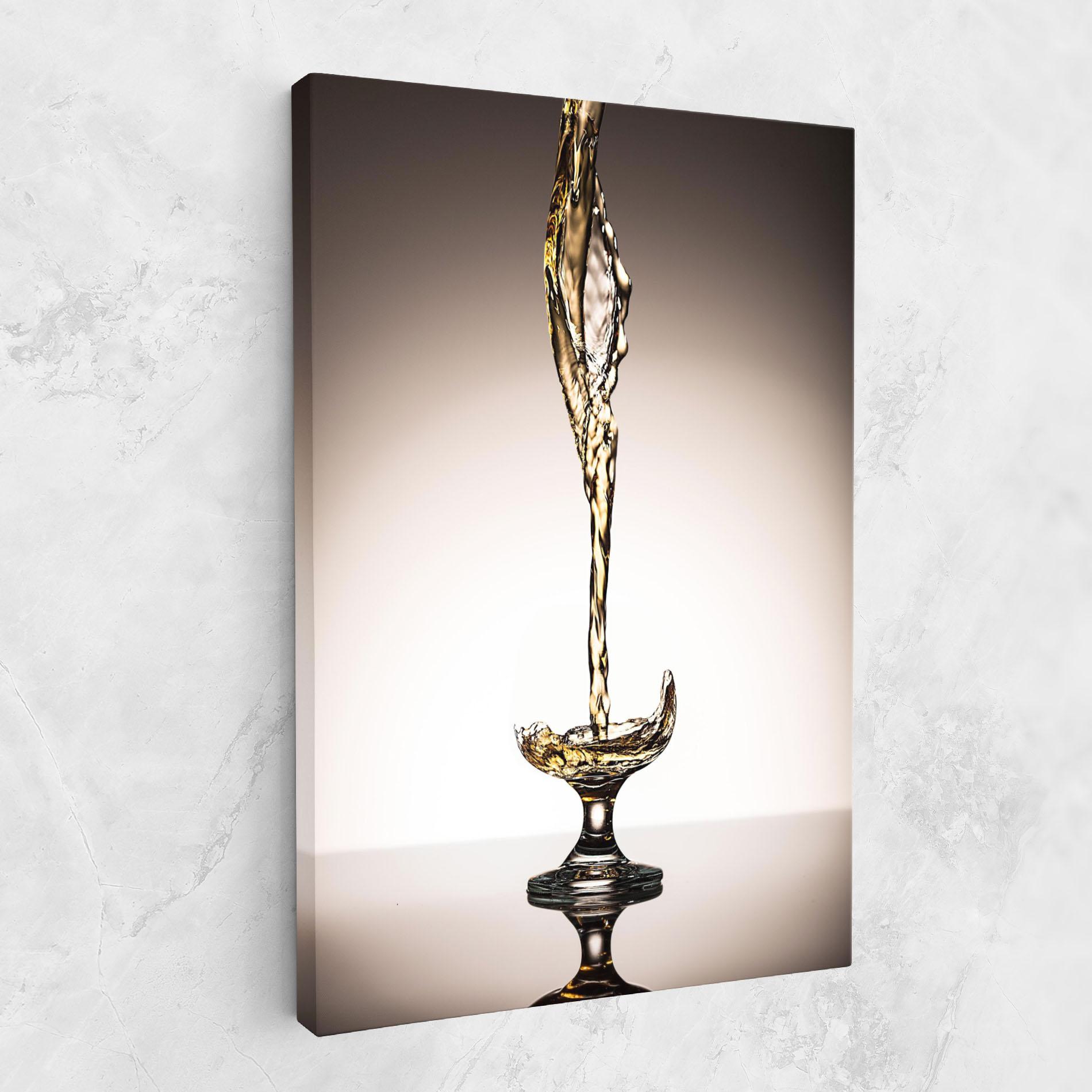 Obraz na Płótnie White Wine Splash mockup 1