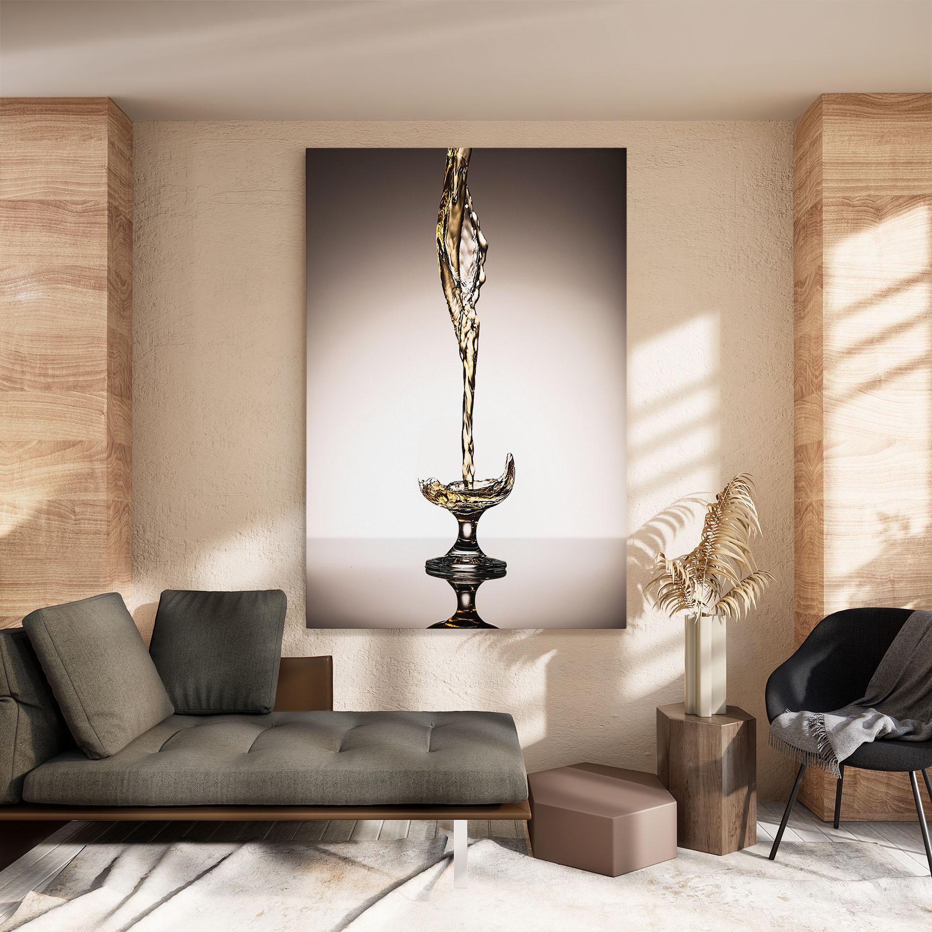 Obraz na Płótnie White Wine Splash mockup 8