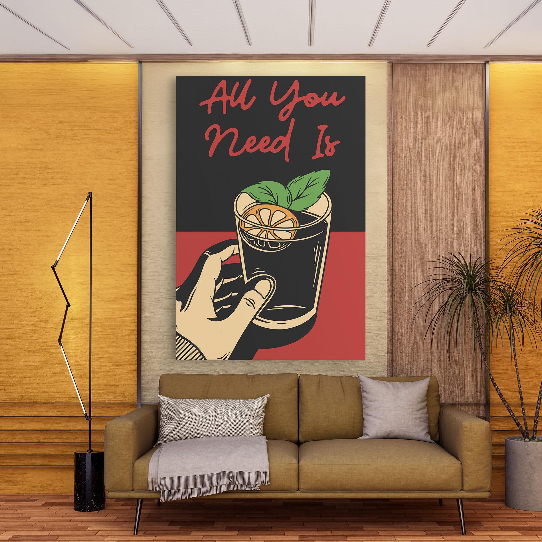 Obraz na Płótnie All U Need mockup 9