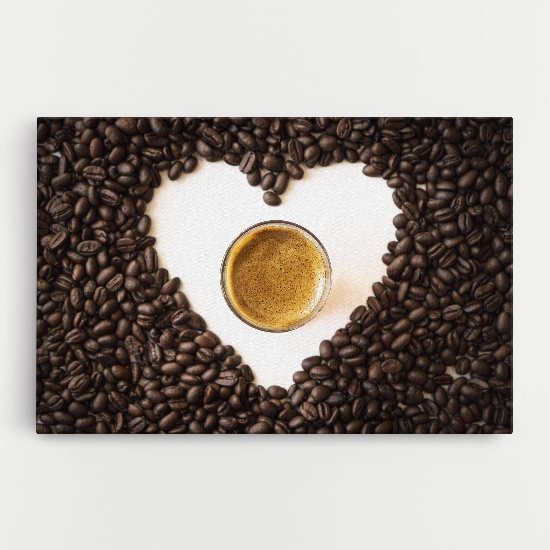 Obraz na Płótnie Coffee Bean Heart mockup 0
