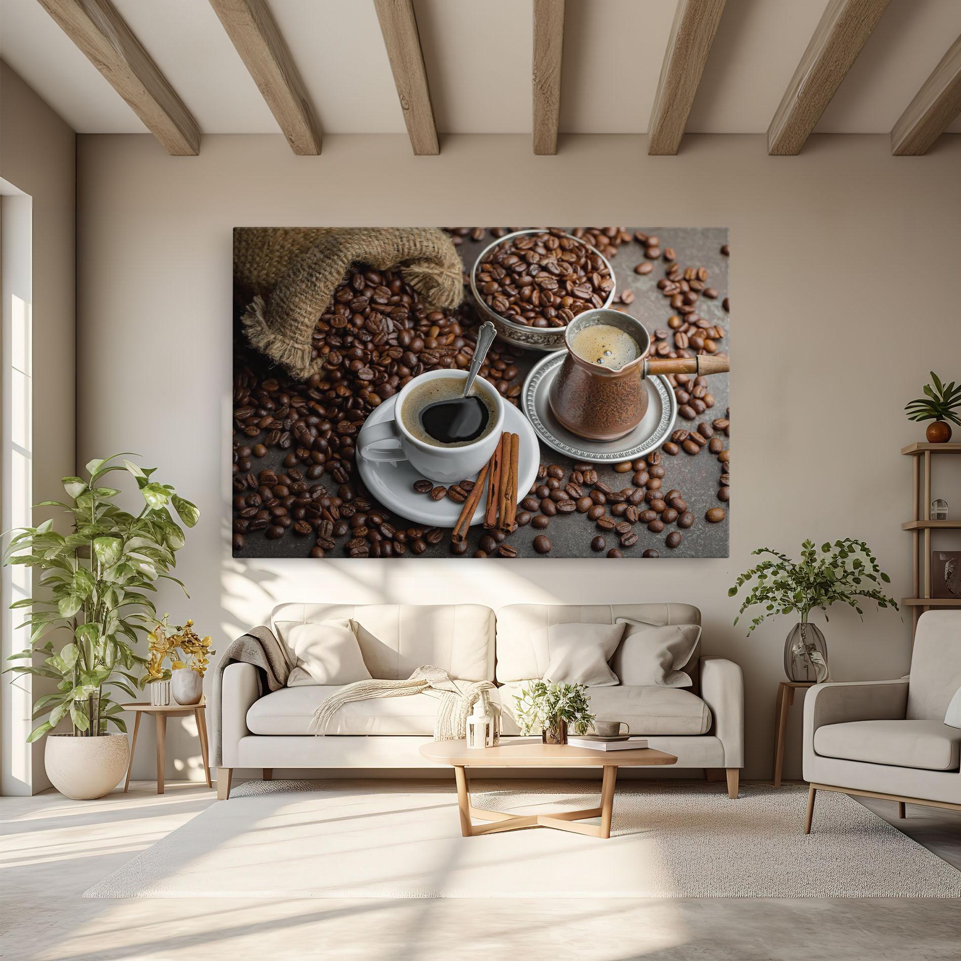 Obraz na Płótnie Black Coffee Bean mockup 6