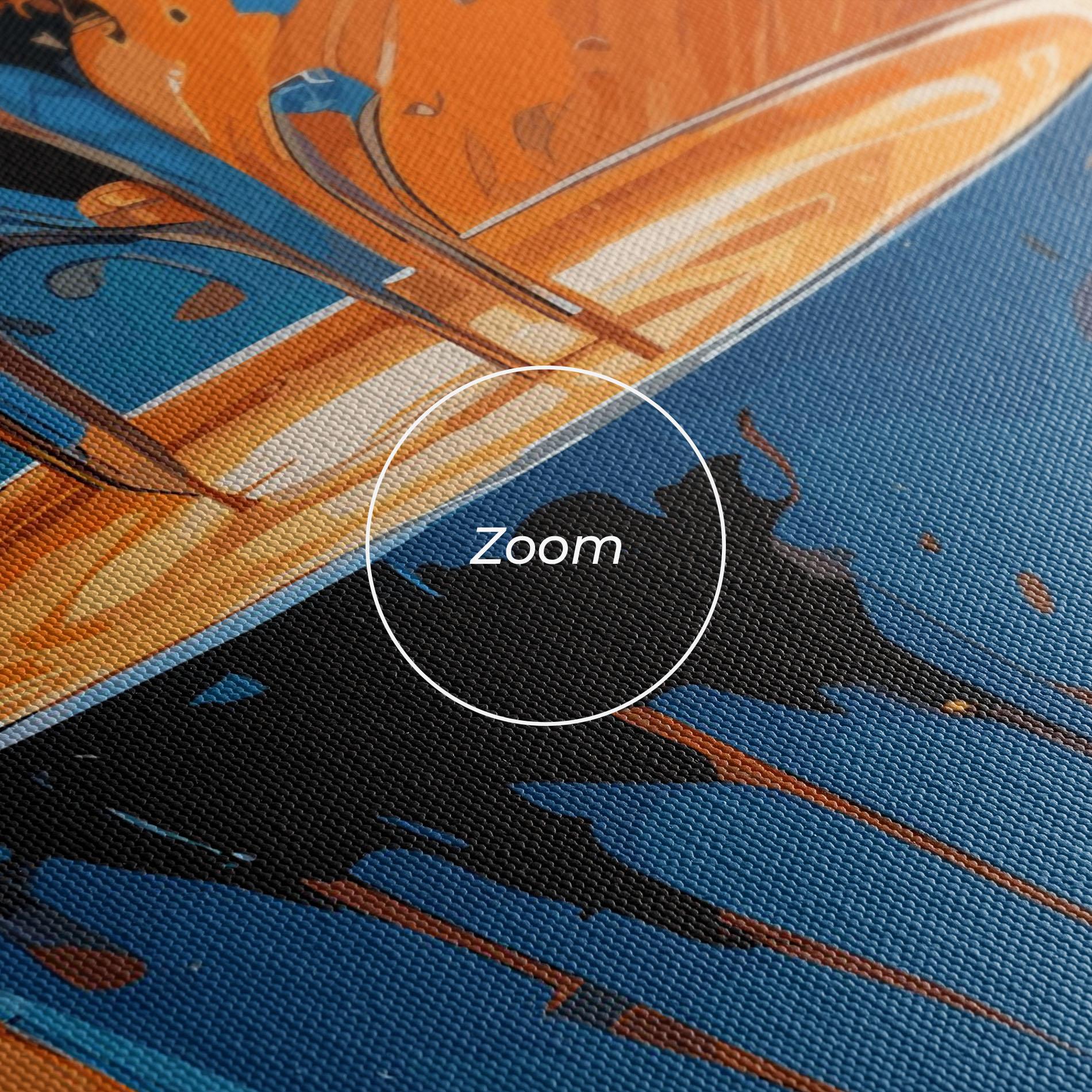 Obraz na Płótnie Coffee Blue Orange mockup 3