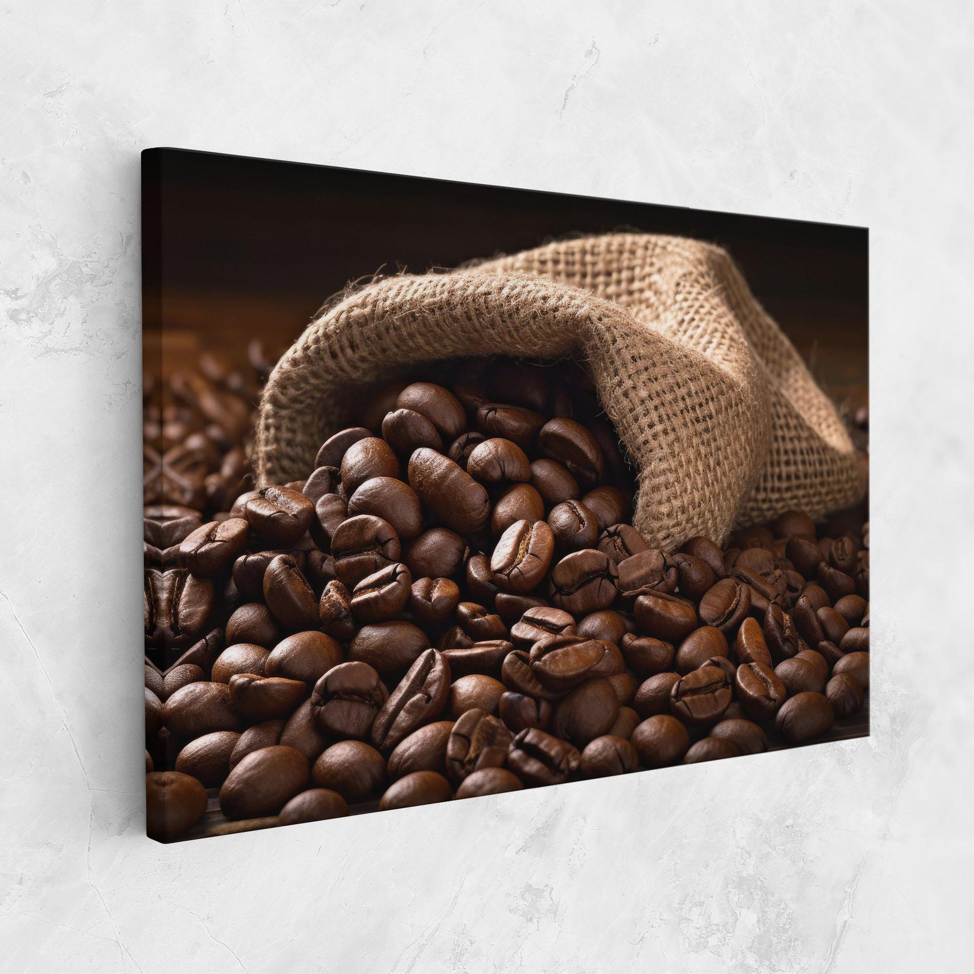 Obraz na Płótnie Bag Of Coffee Beans mockup 1