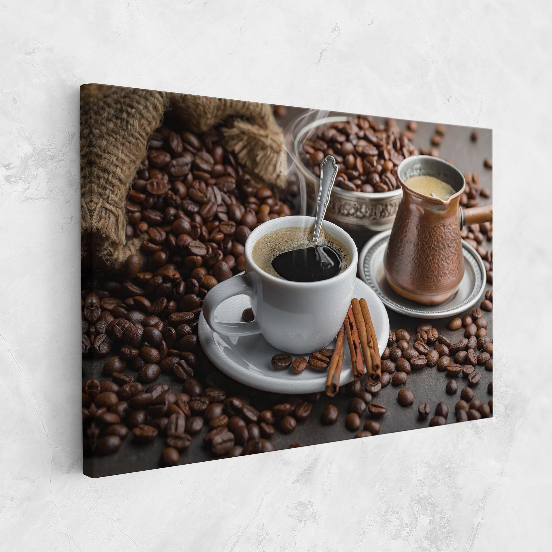 Obraz na Płótnie Black Coffee Beans mockup 1