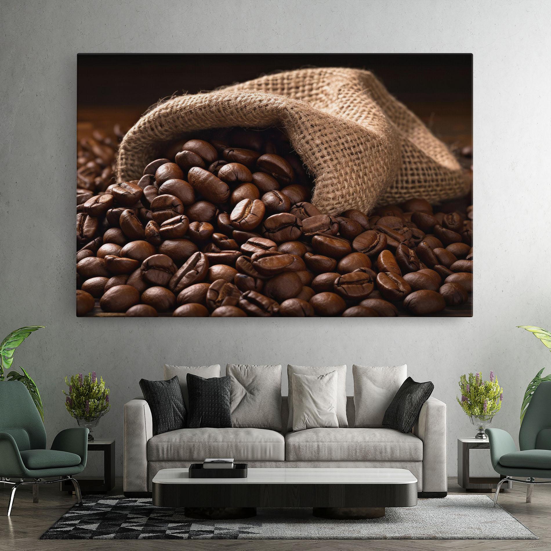 Obraz na Płótnie Bag Of Coffee Beans mockup 7
