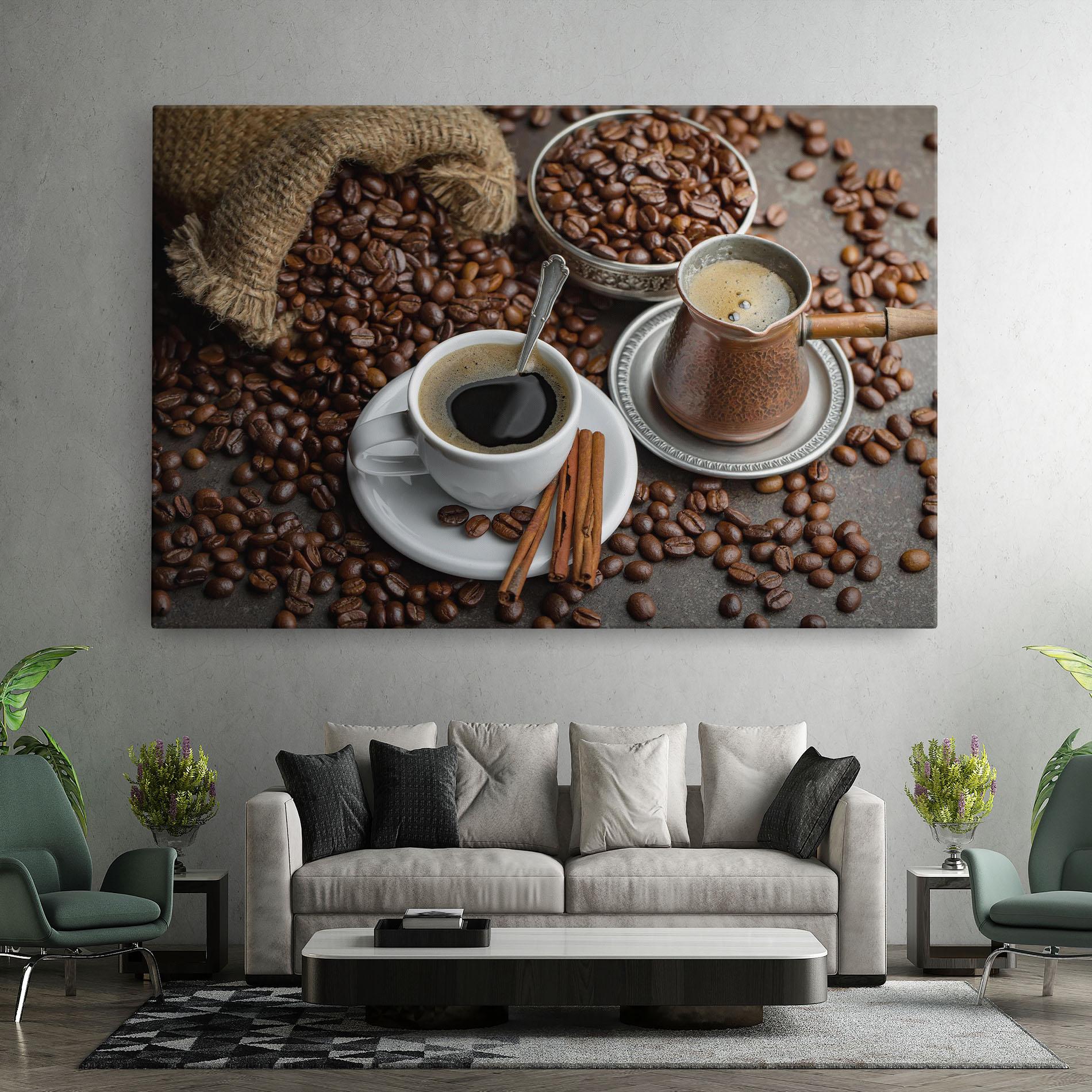 Obraz na Płótnie Black Coffee Bean mockup 7