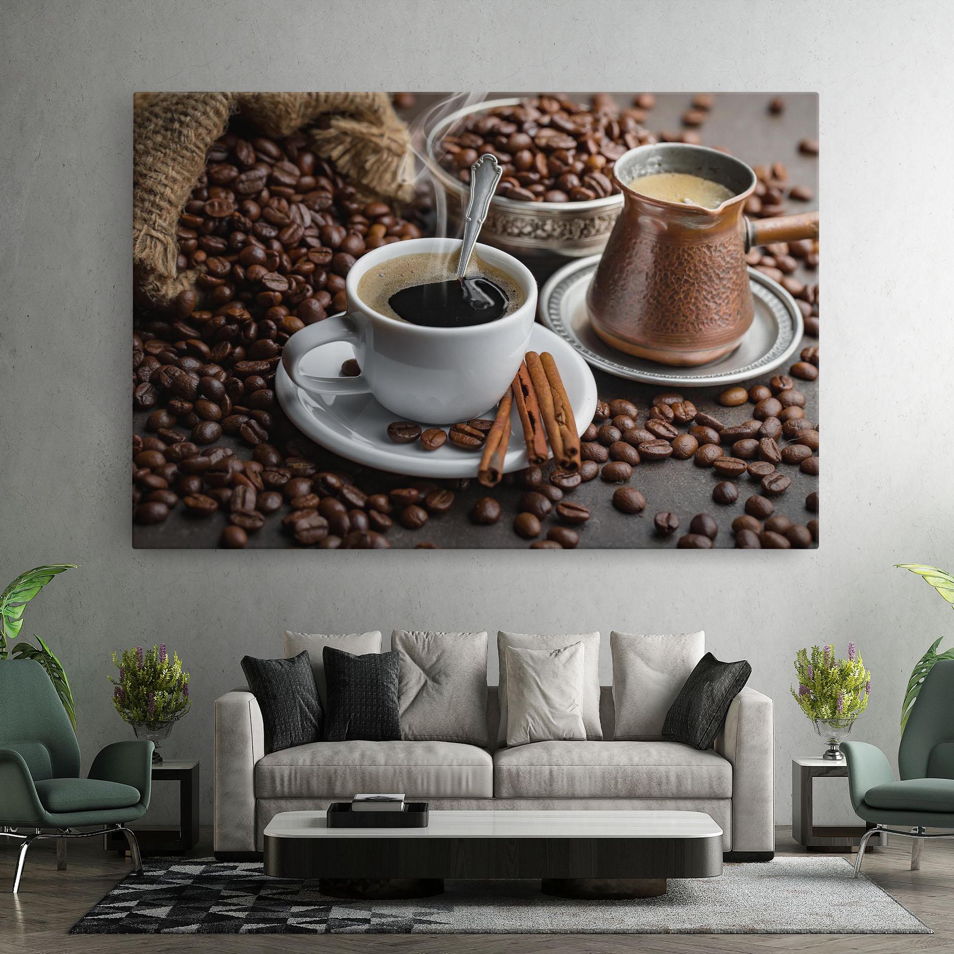 Obraz na Płótnie Black Coffee Beans mockup 7