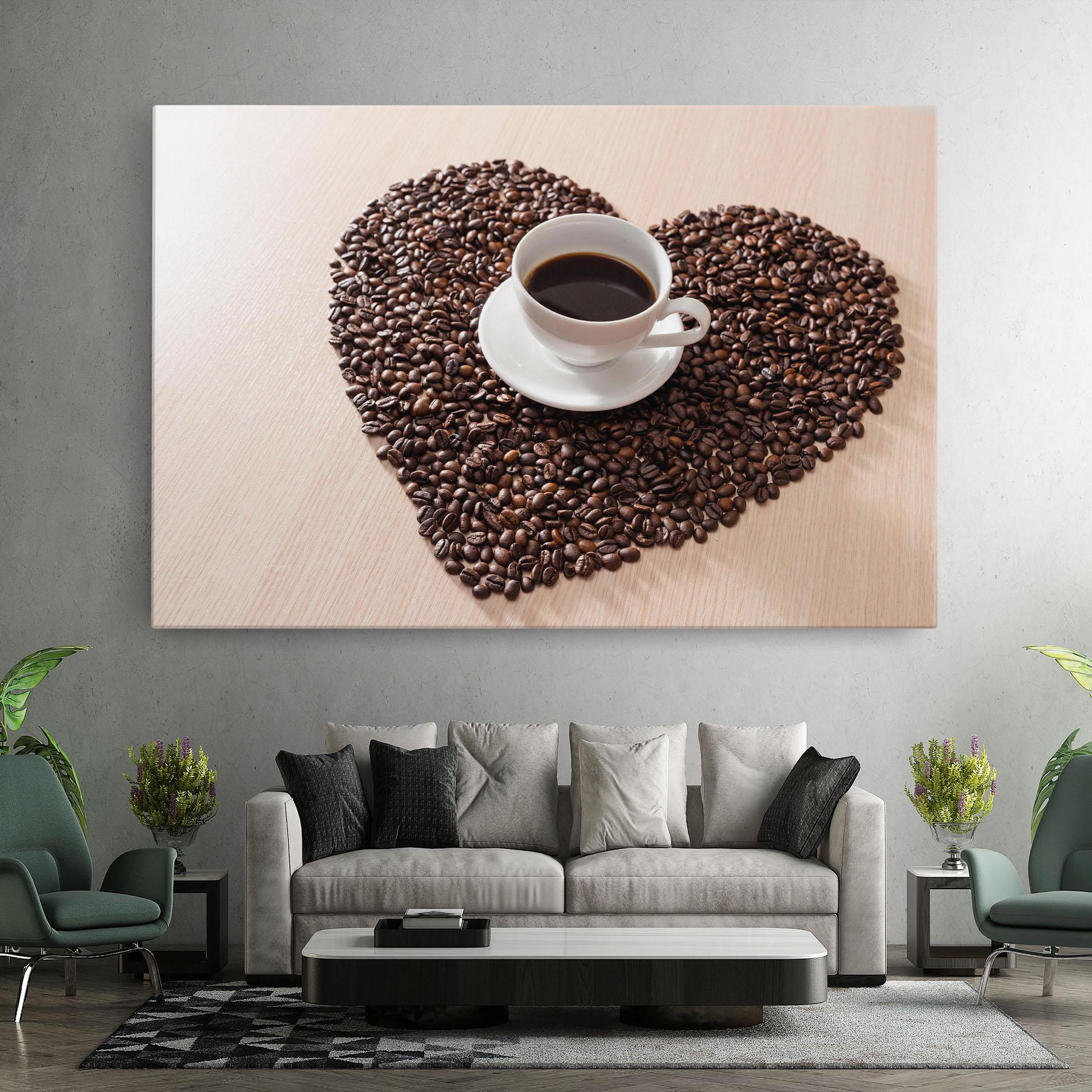 Obraz na Płótnie Heart Coffee Beans mockup 7