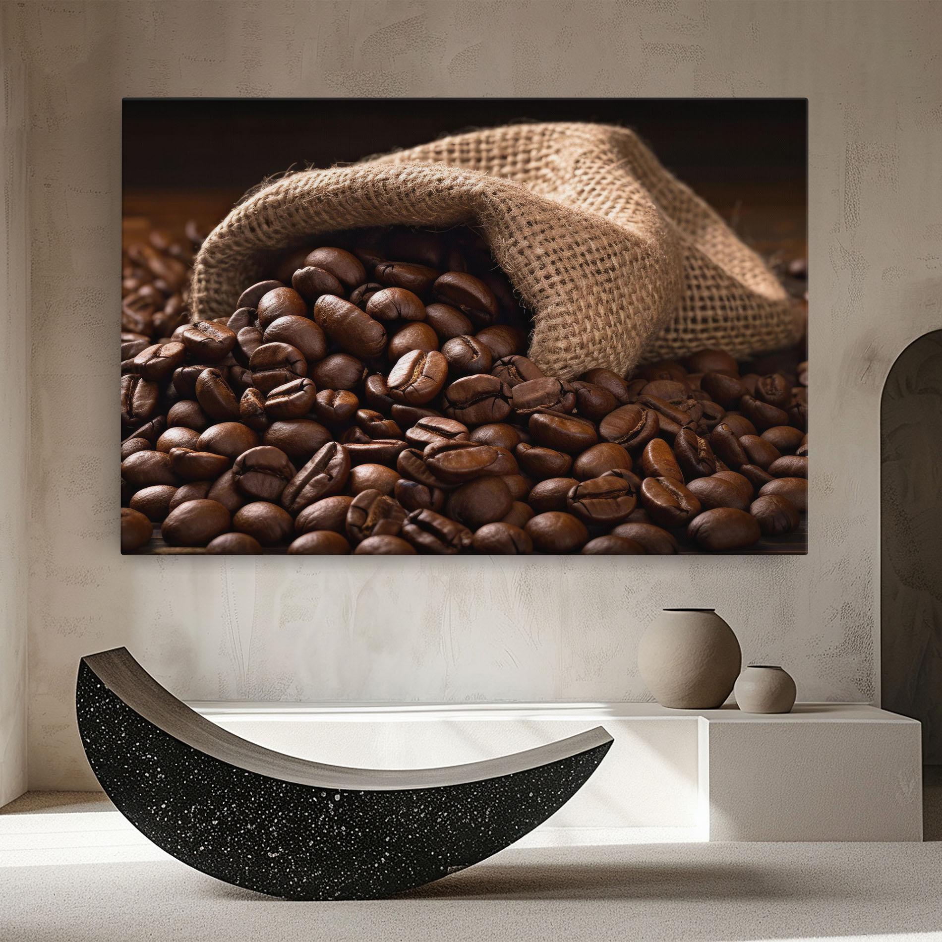 Obraz na Płótnie Bag Of Coffee Beans mockup 8