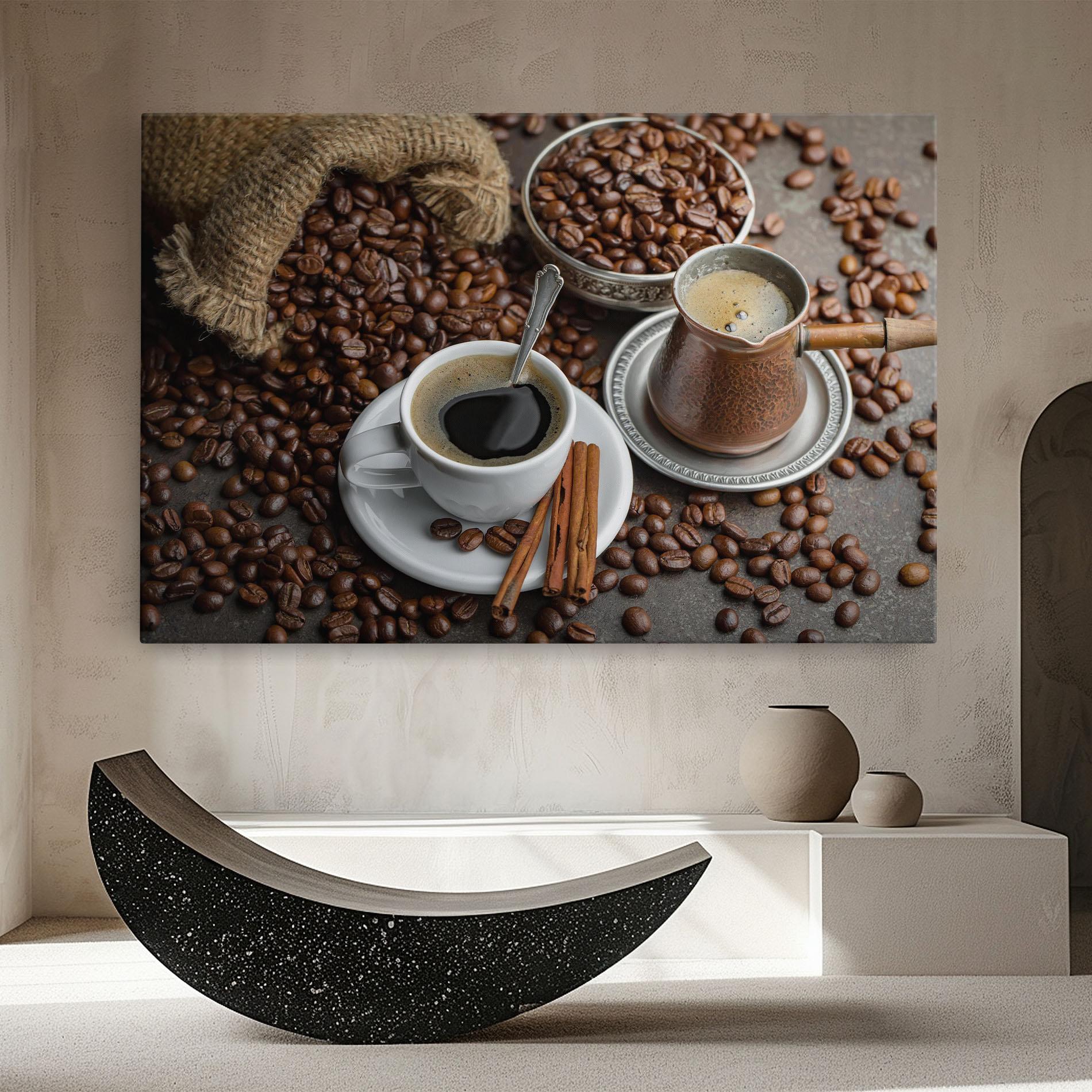 Obraz na Płótnie Black Coffee Bean mockup 8