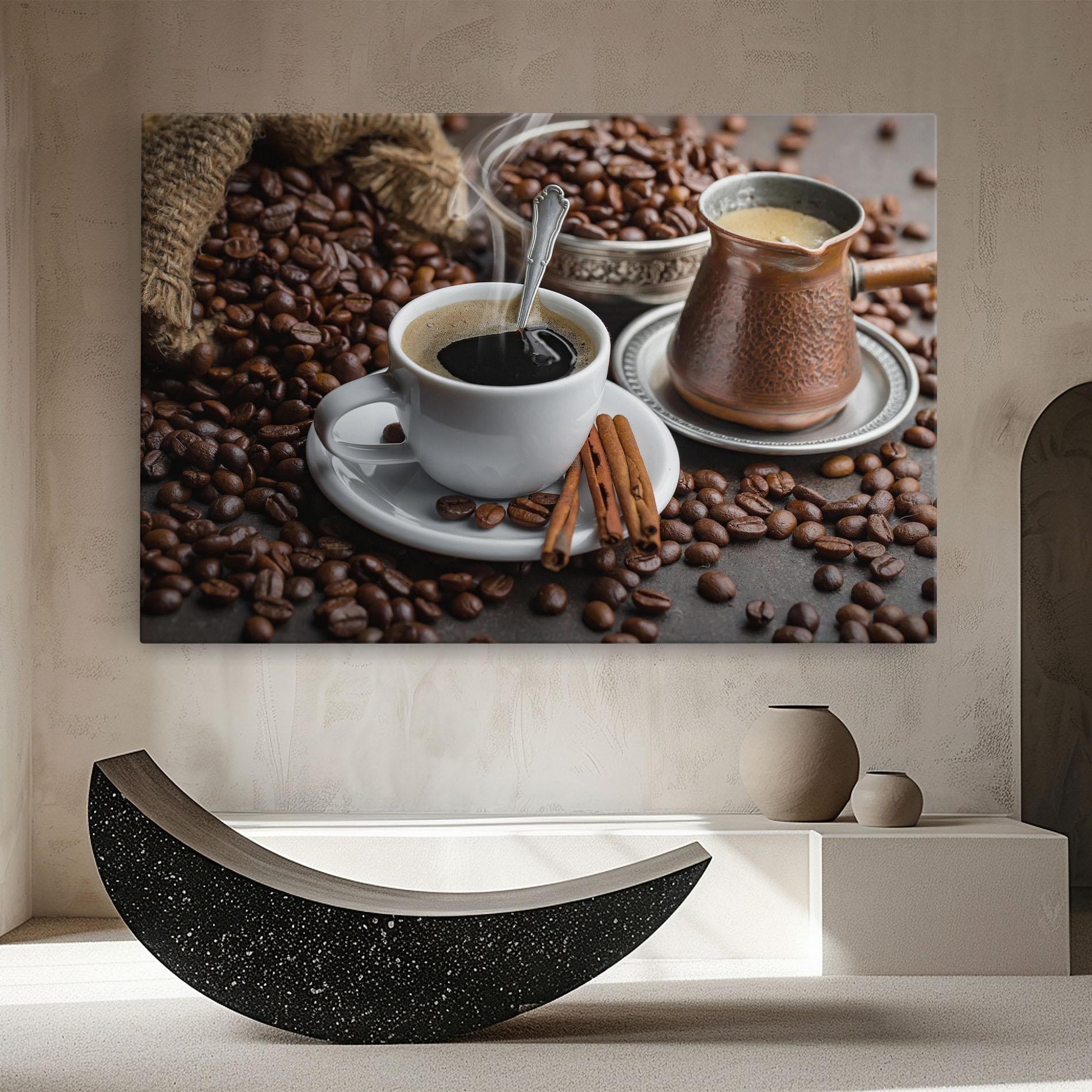Obraz na Płótnie Black Coffee Beans mockup 8