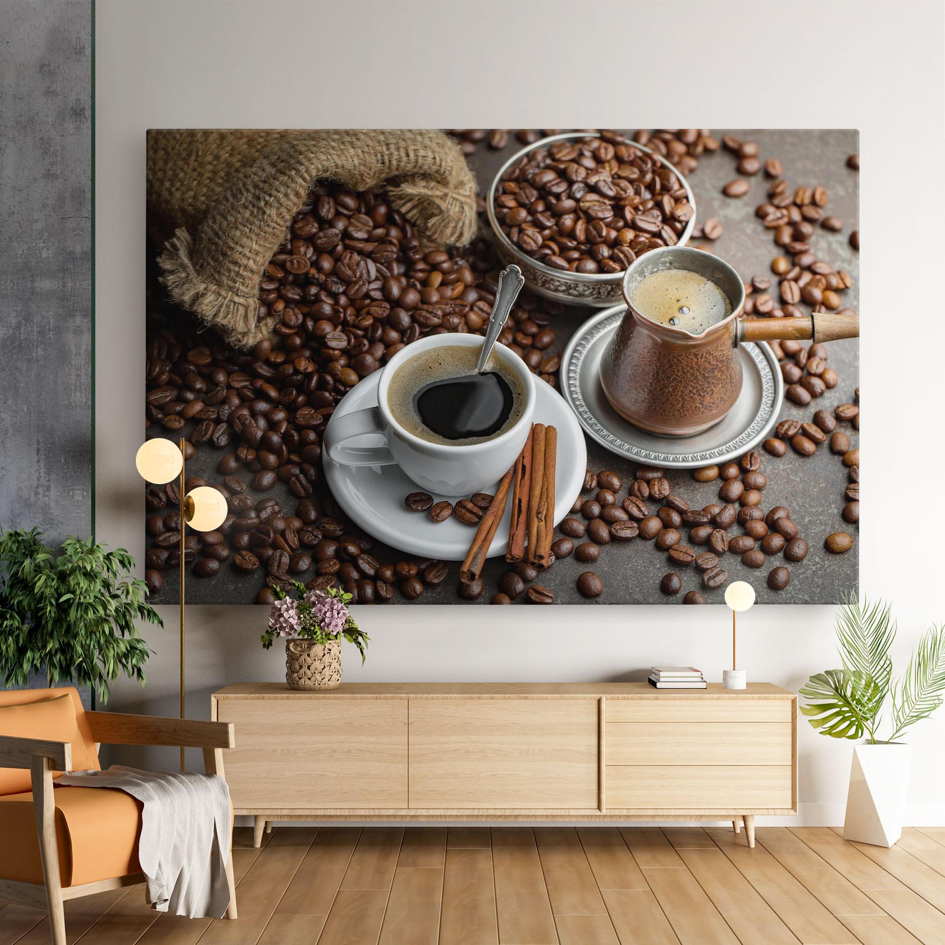 Obraz na Płótnie Black Coffee Bean mockup 9