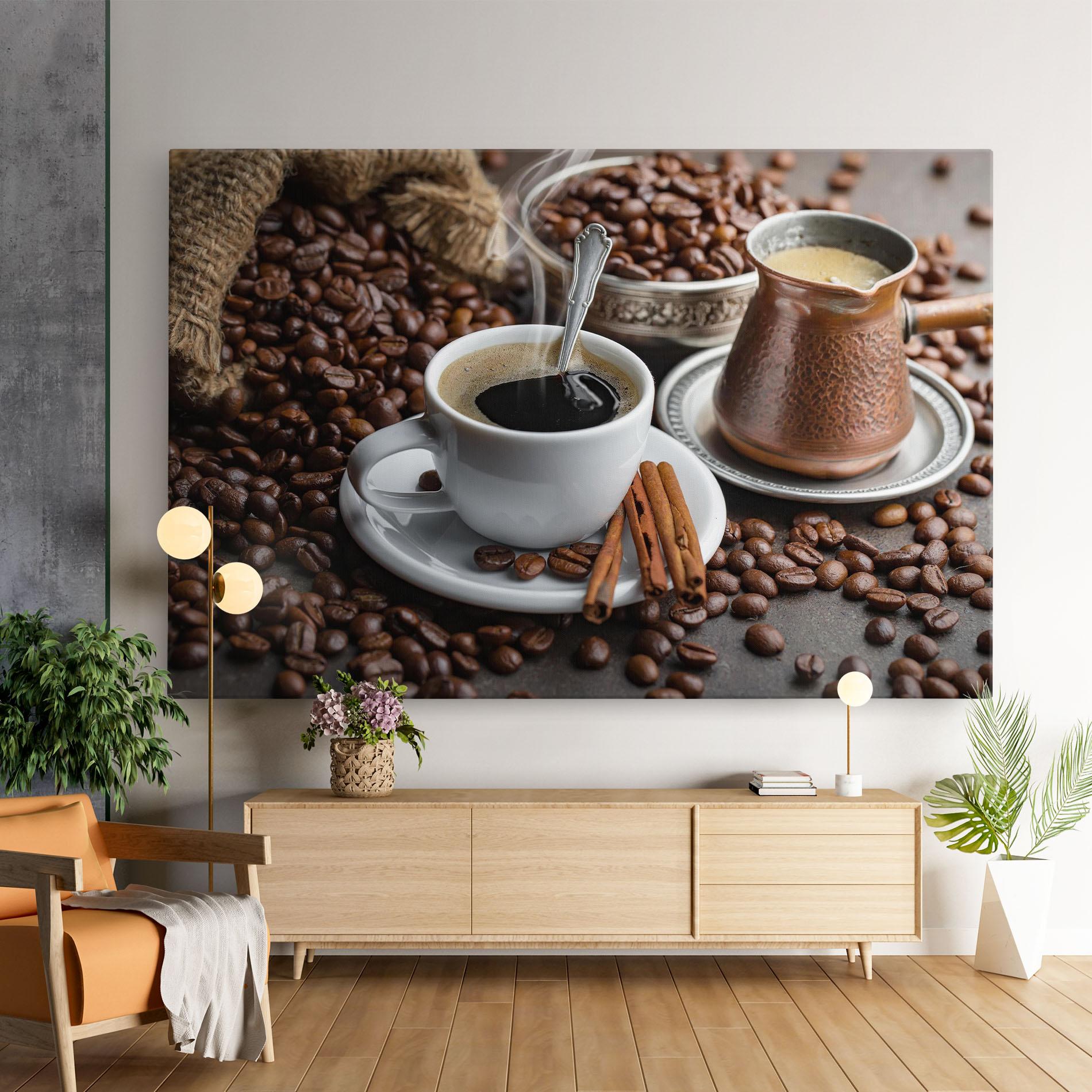 Obraz na Płótnie Black Coffee Beans mockup 9