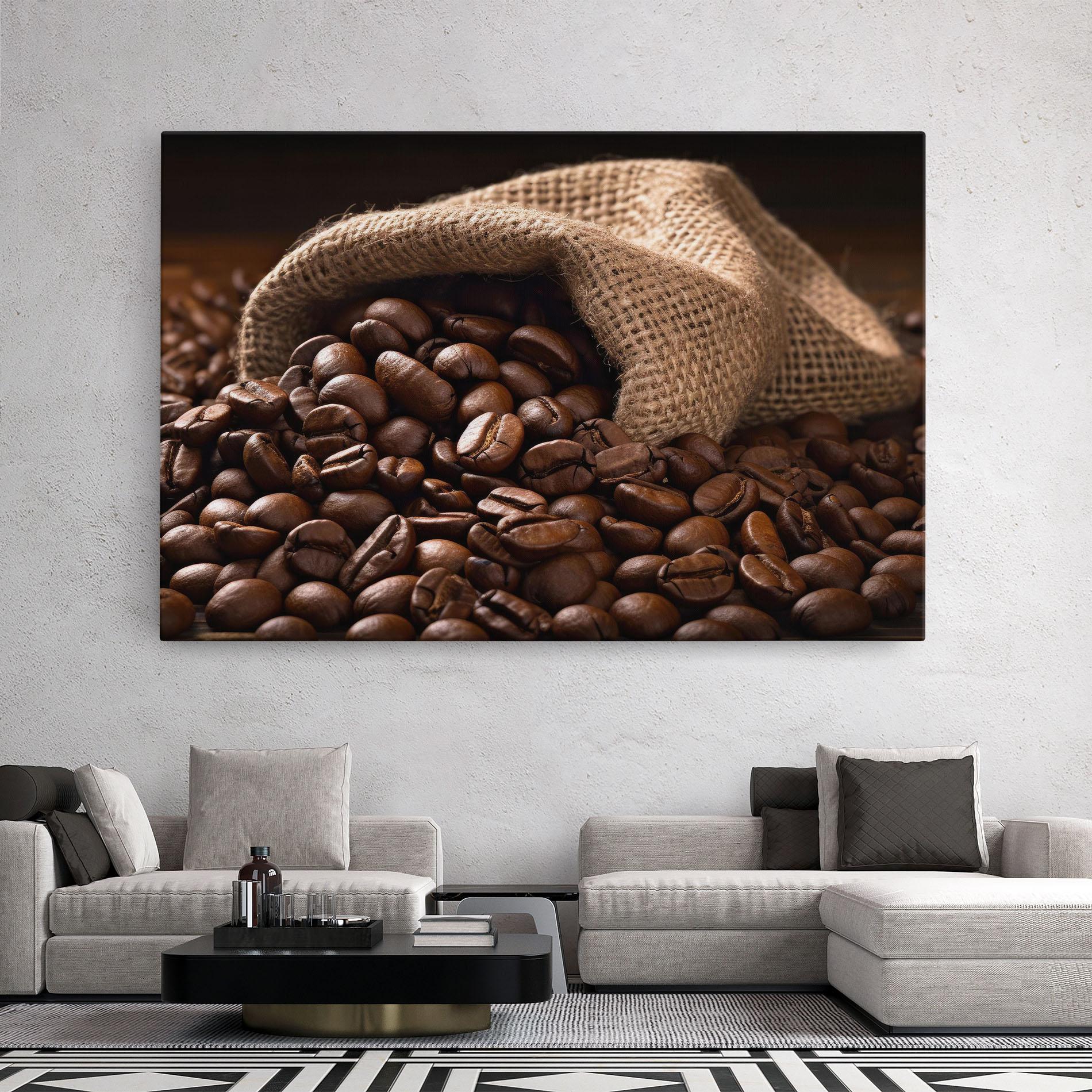 Obraz na Płótnie Bag Of Coffee Beans mockup 2