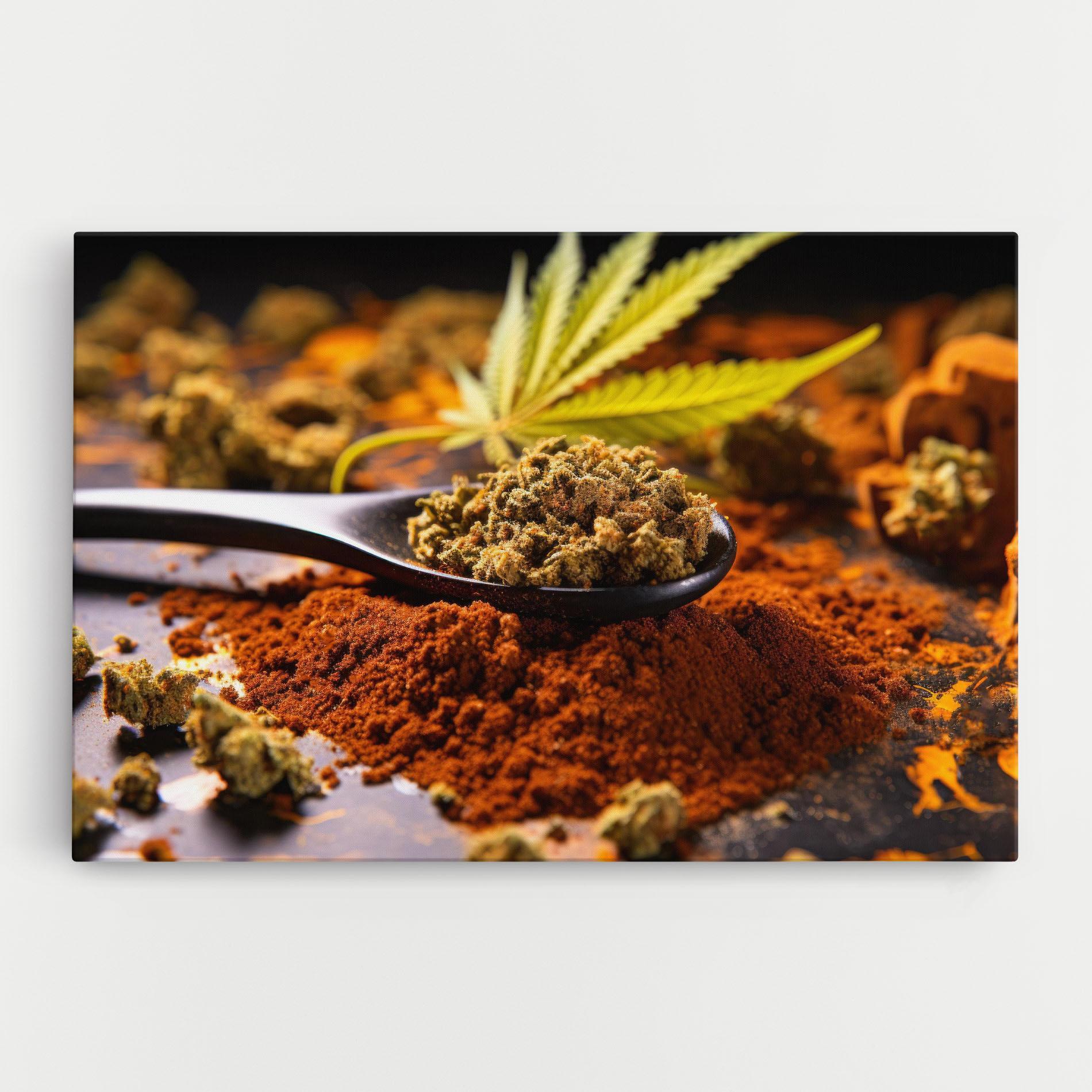 Obraz na Płótnie Cannabis Seasoning mockup 0