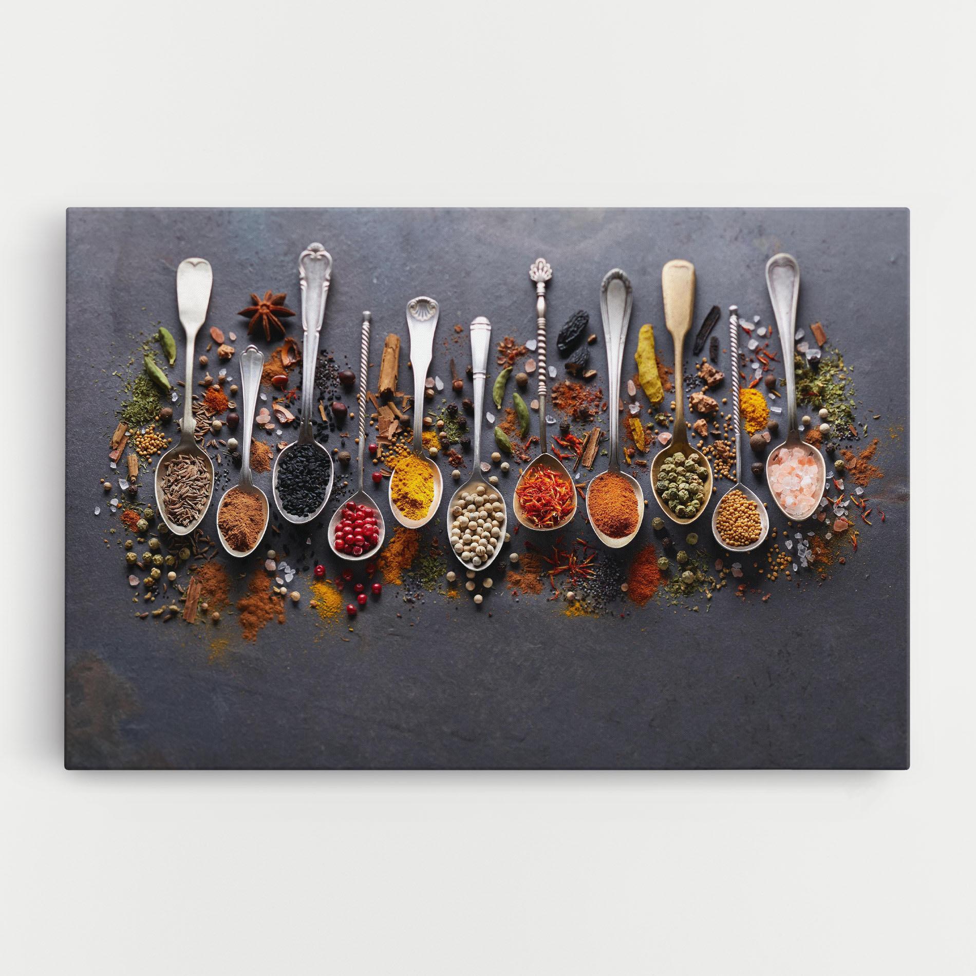 Obraz na Płótnie Spices Black Board mockup 0
